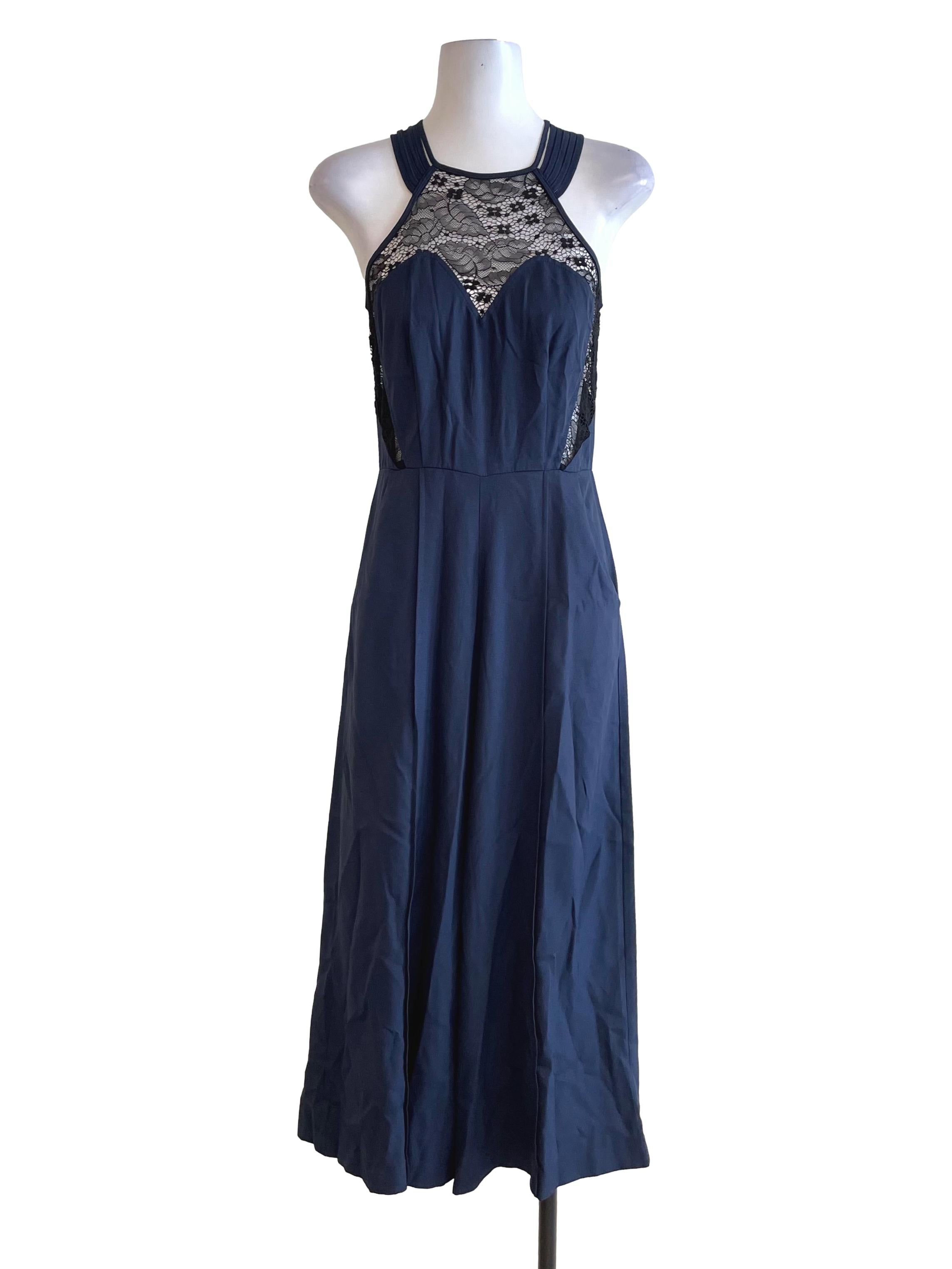 Navy Lace Jumpsuit