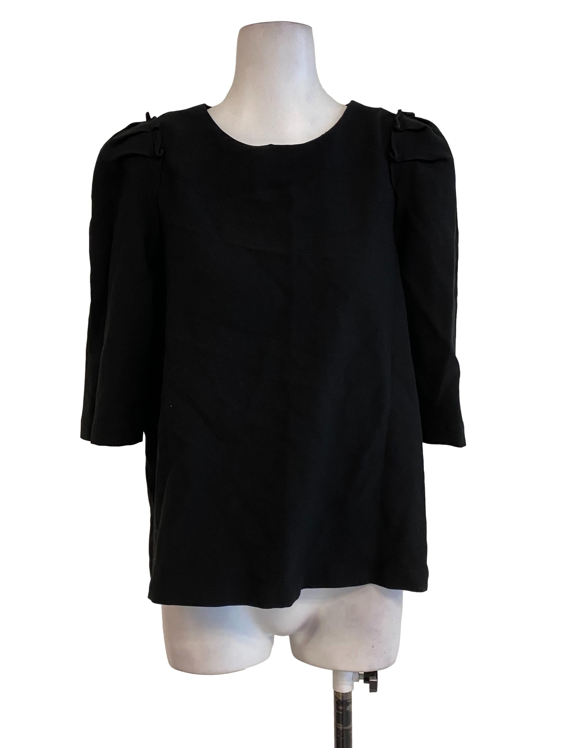 Black Twill Top