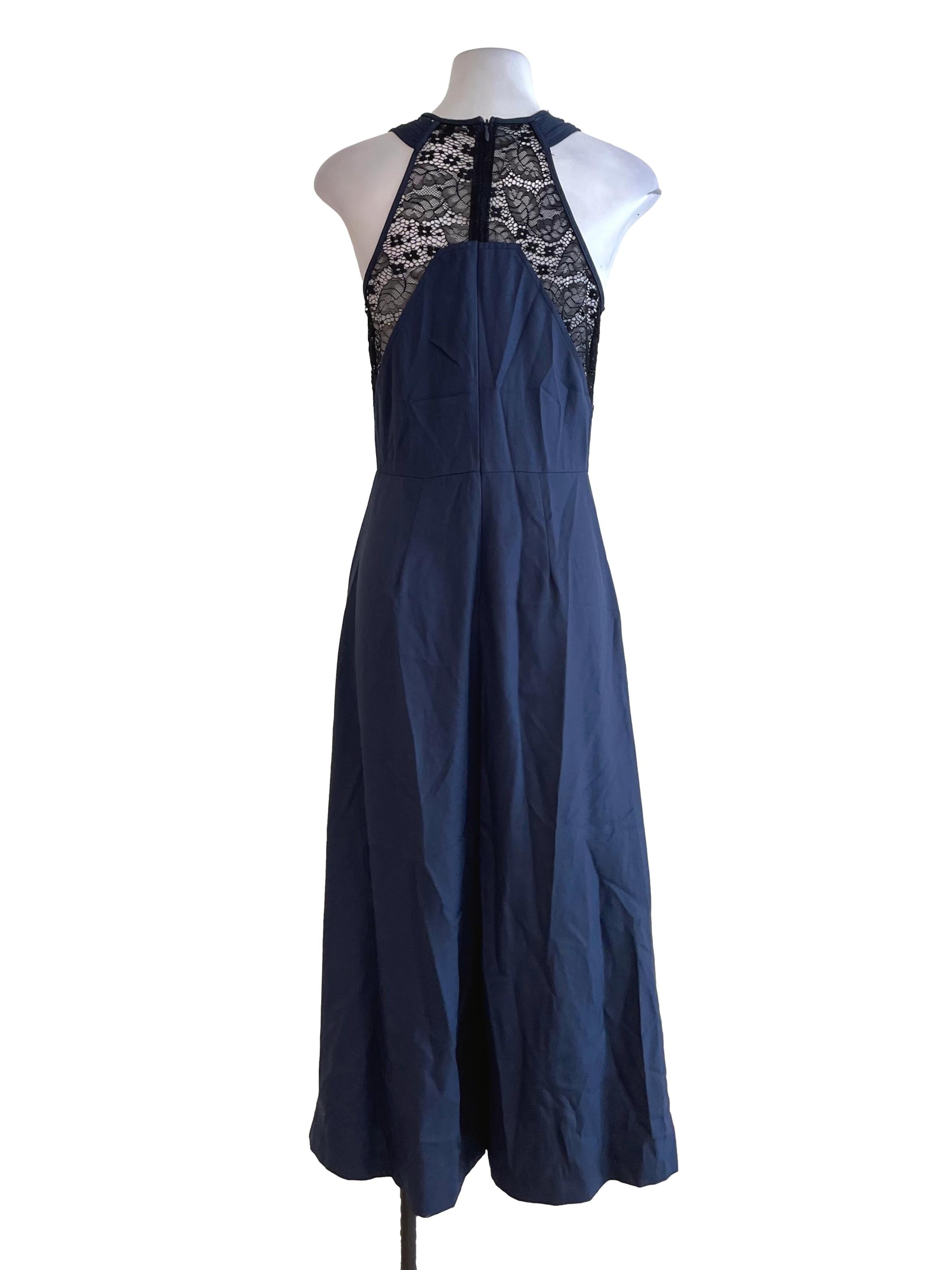 Navy Lace Jumpsuit