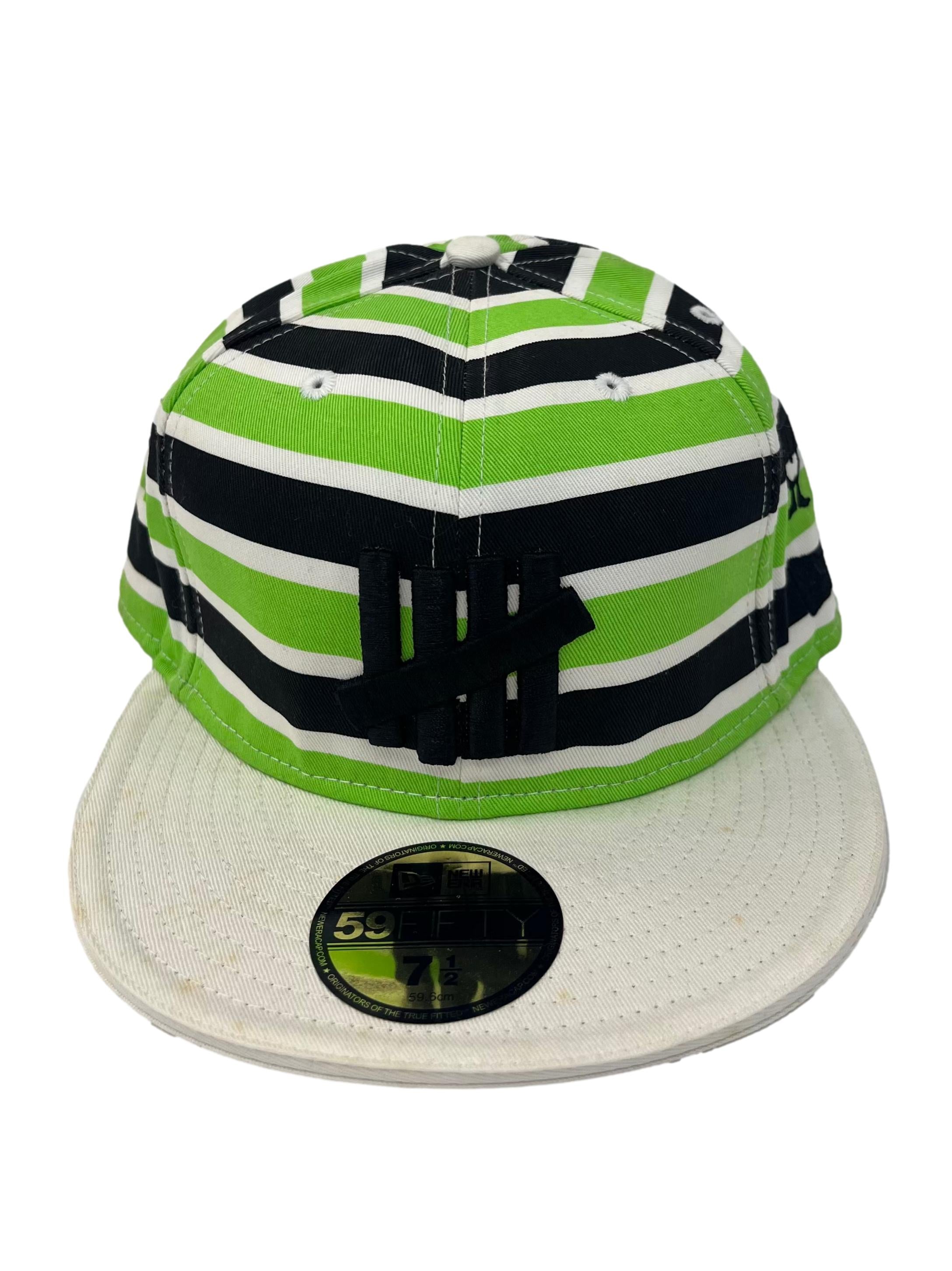 Multicolour Striped With Black Embroidery Snapback Cap