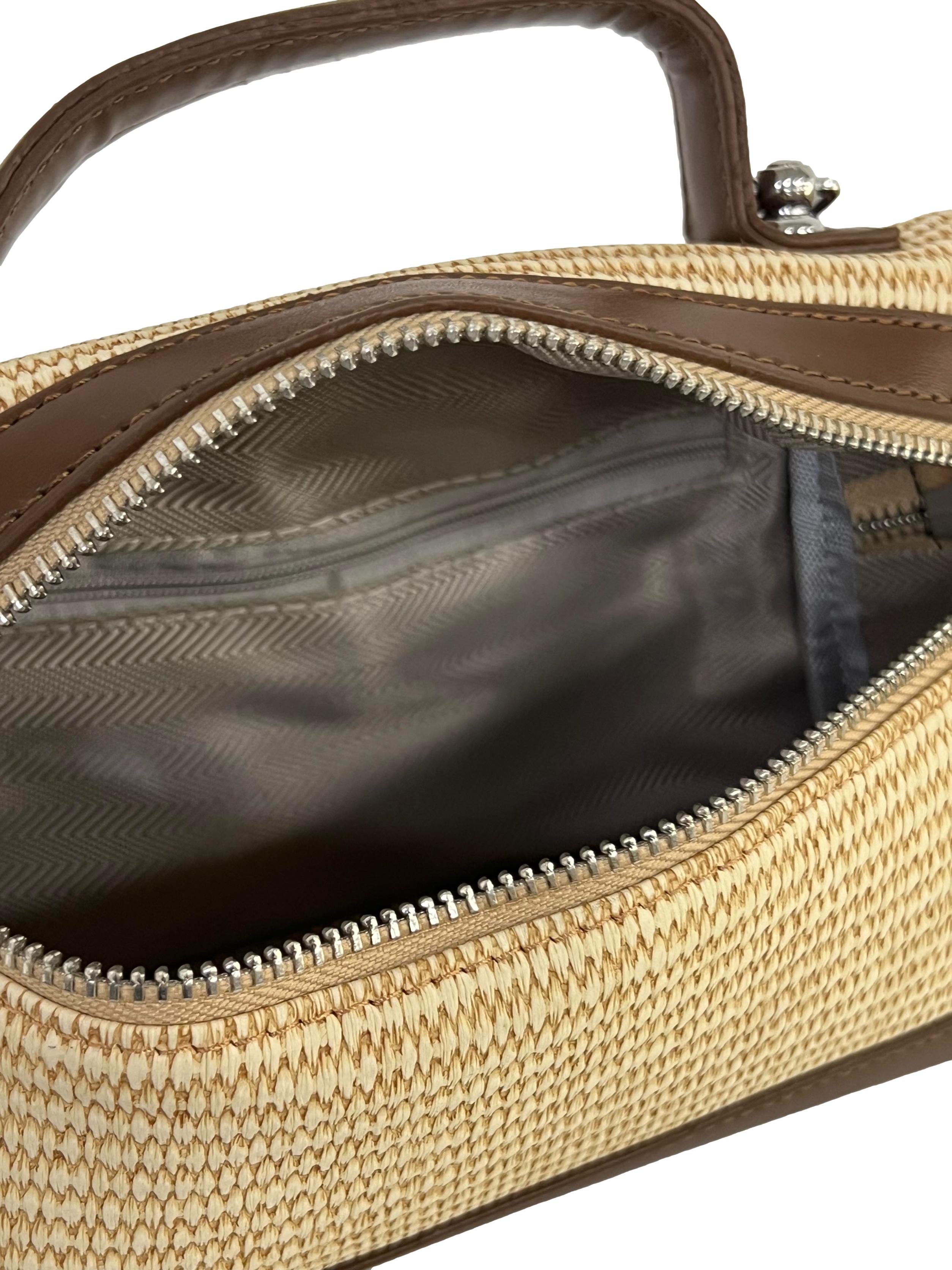 Cream Brown Small Crossbody Bag