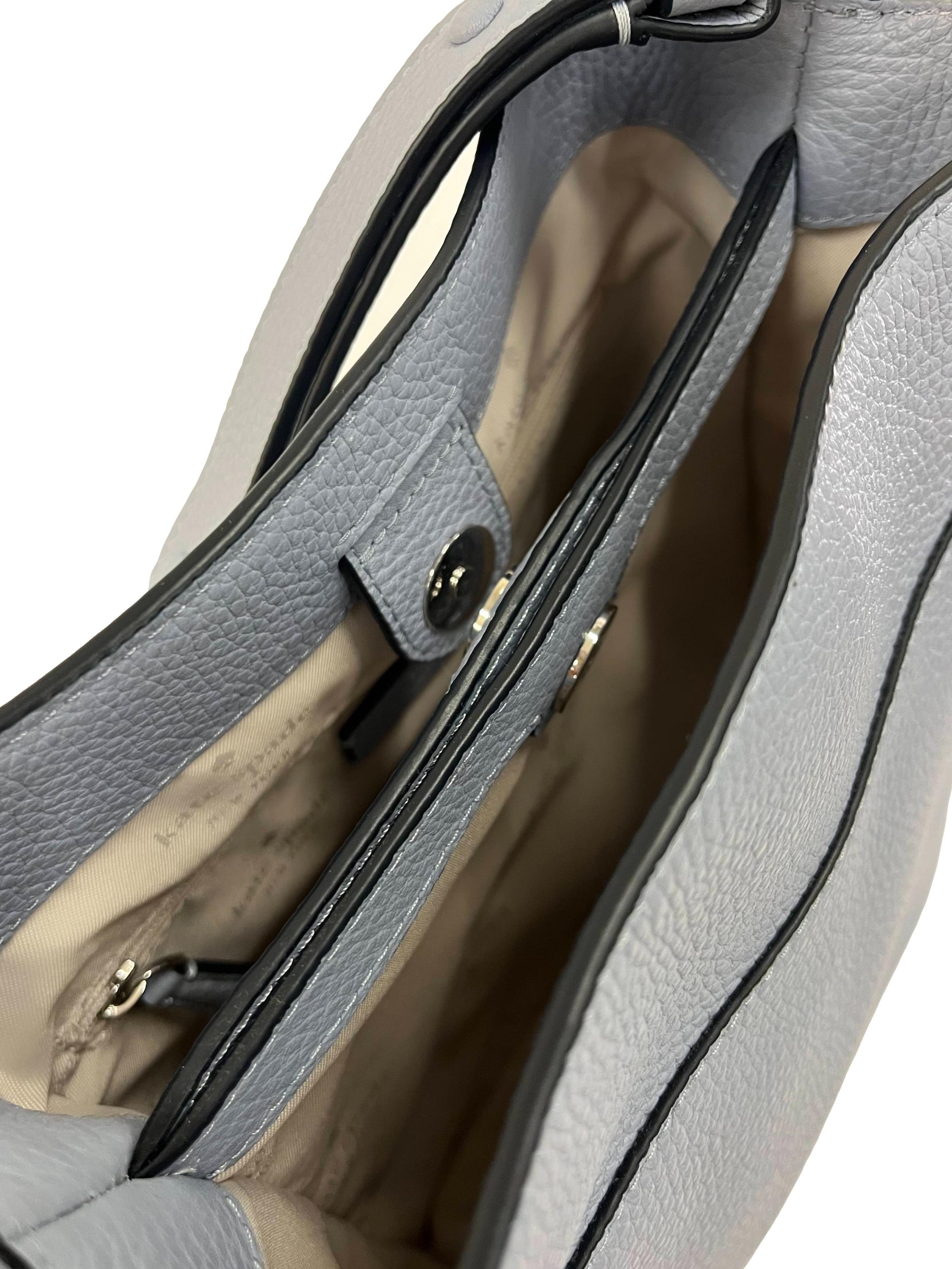 Blue Leather Leila Small Bucket Bag CSN