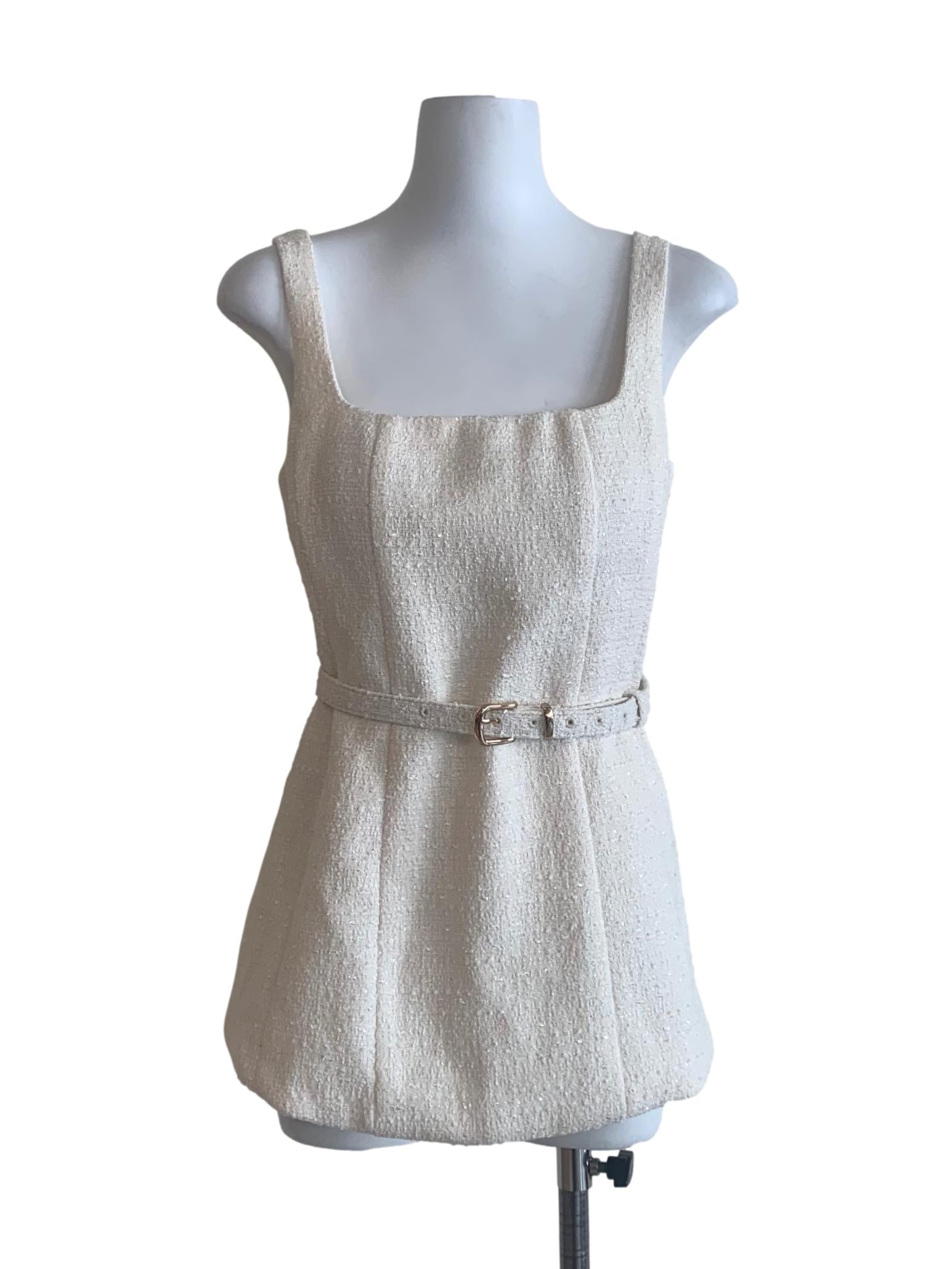 Alabaster White Textured Dress