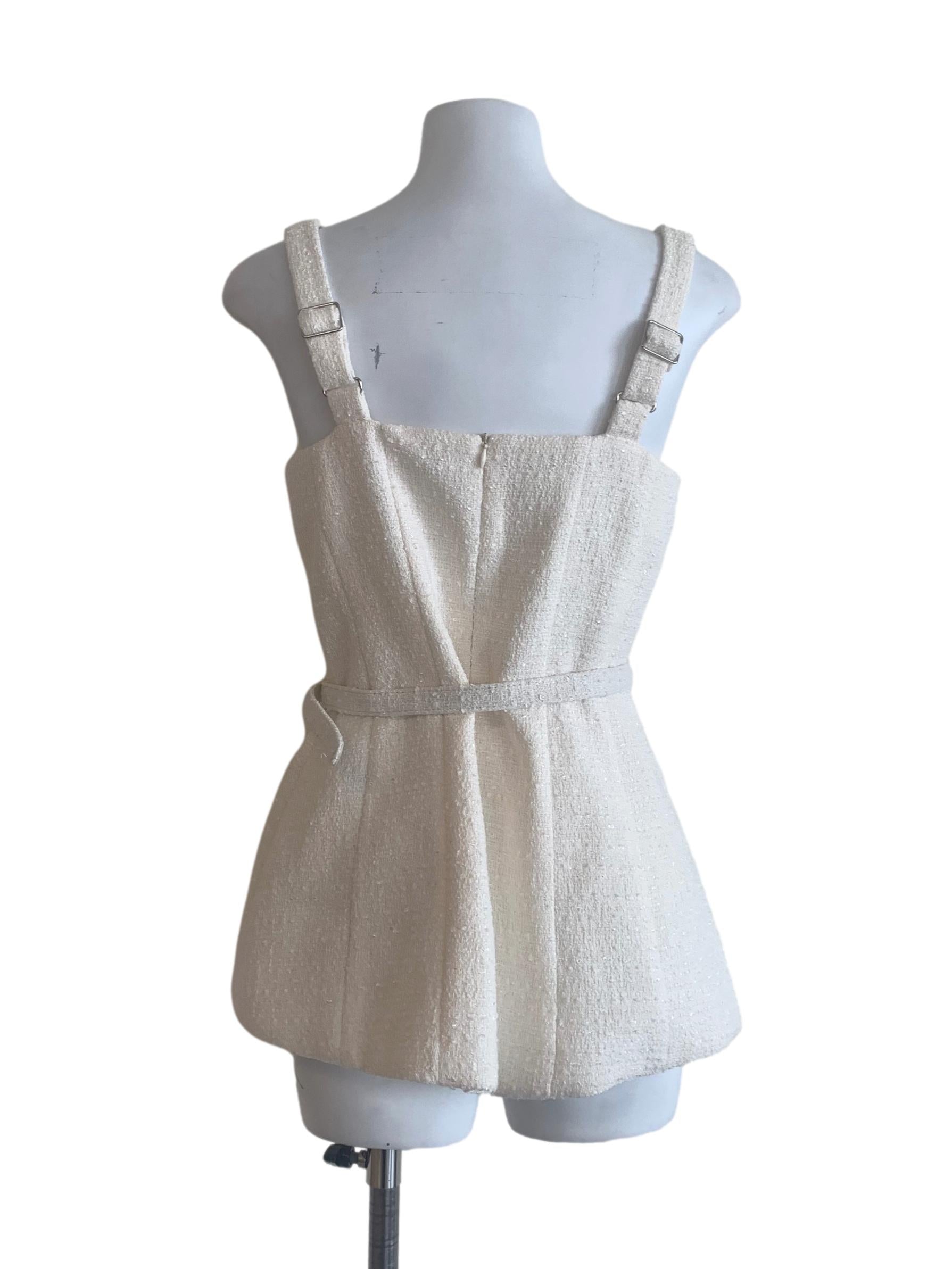 Alabaster White Textured Dress