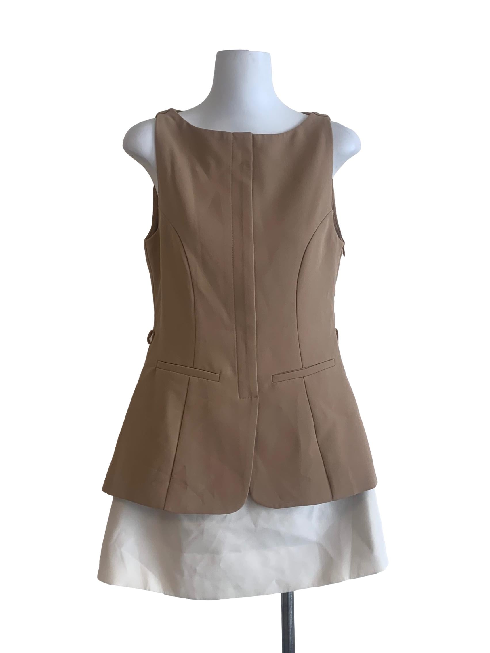 Walnut Brown Drop Waist Dress