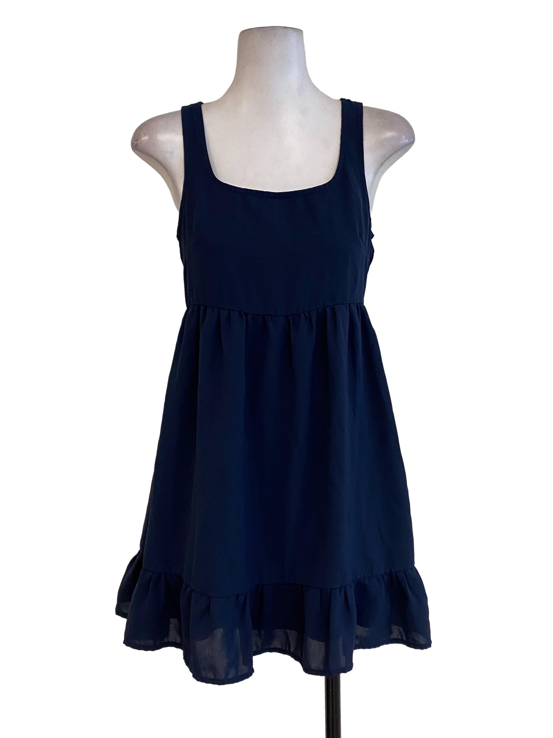 Navy Blue Blouson Dress