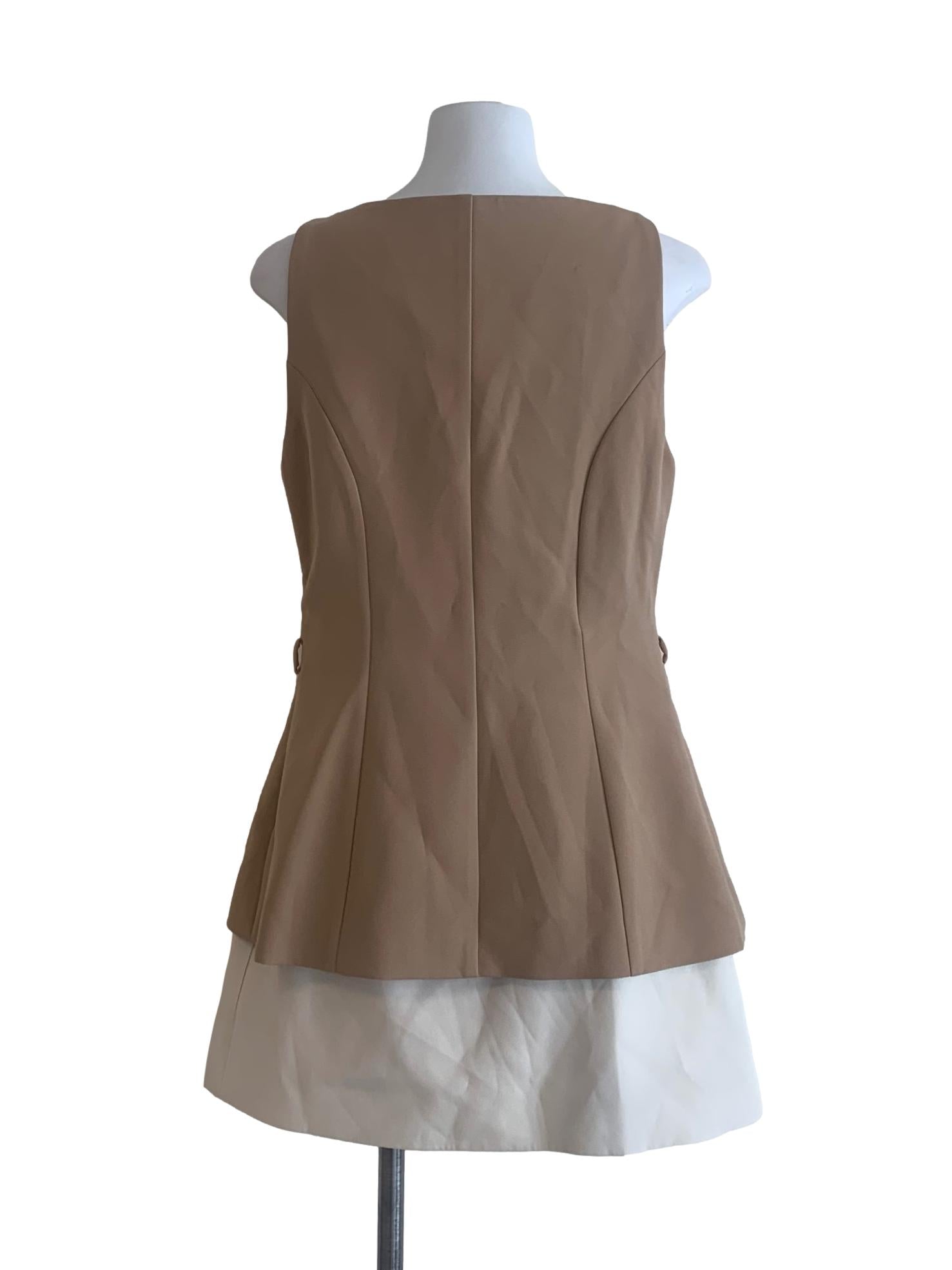 Walnut Brown Drop Waist Dress