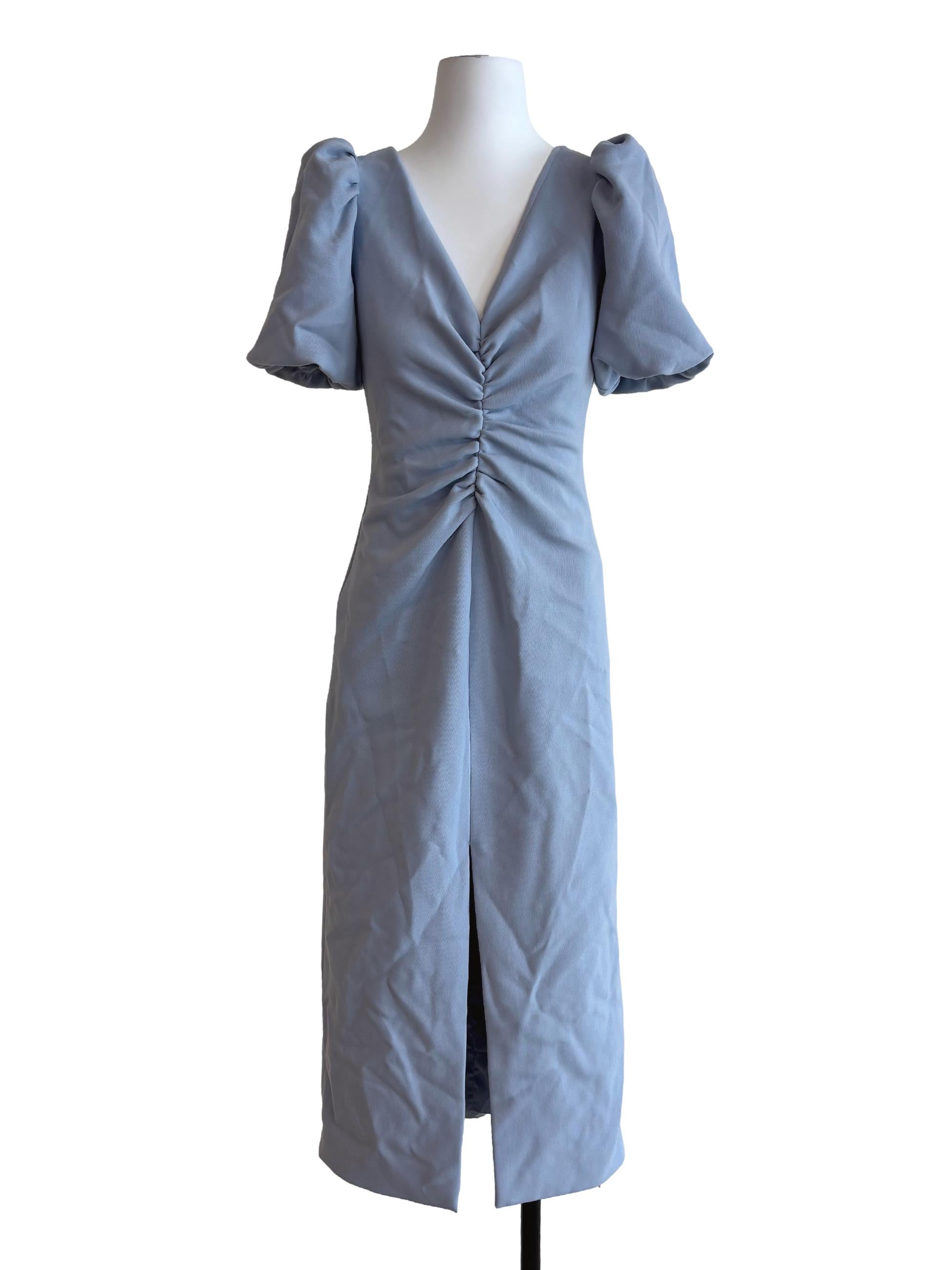 Sky Blue Puff Sleeve Princess Dress