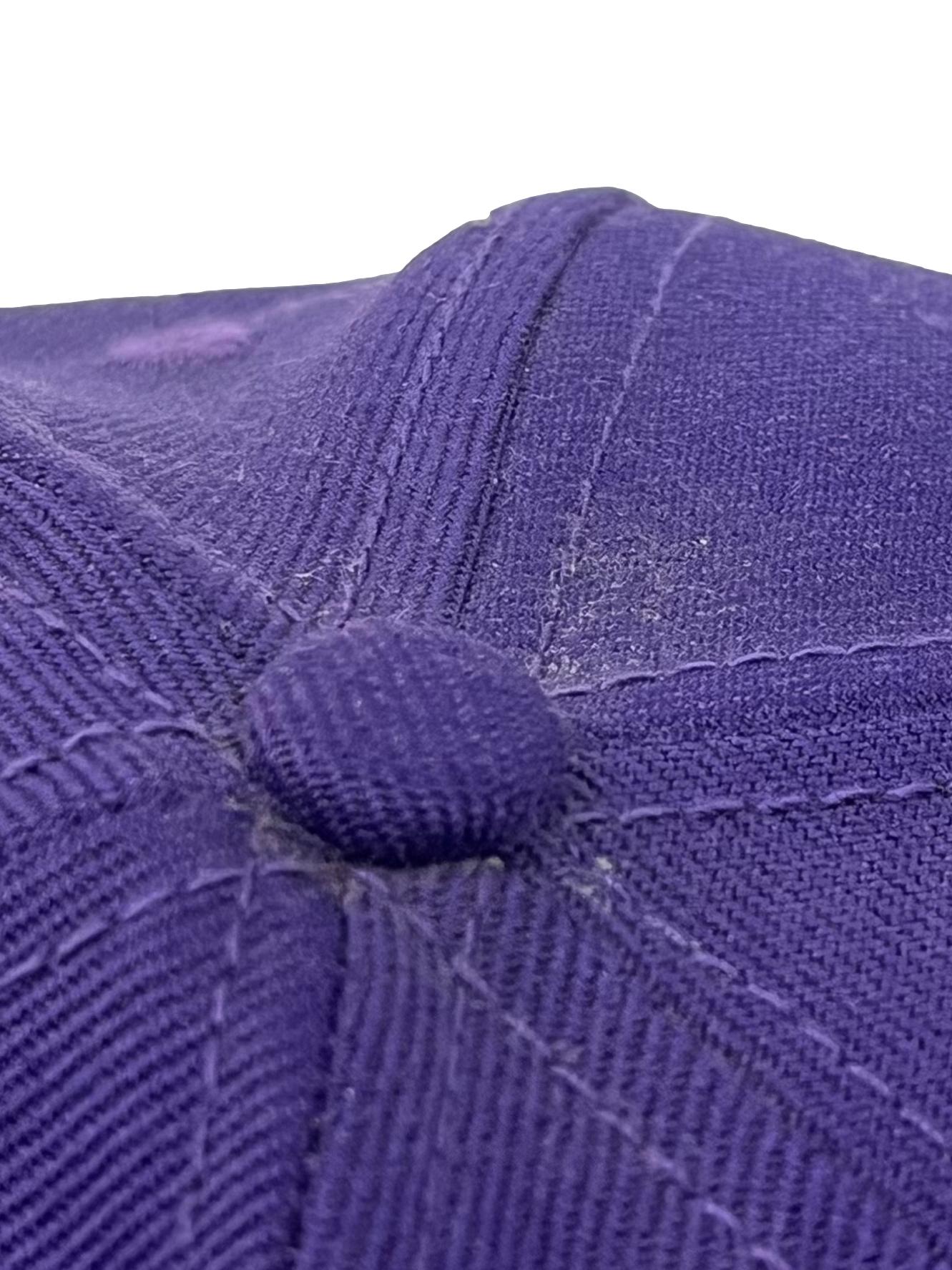 Purple With Gold Embroidery Snapback Cap