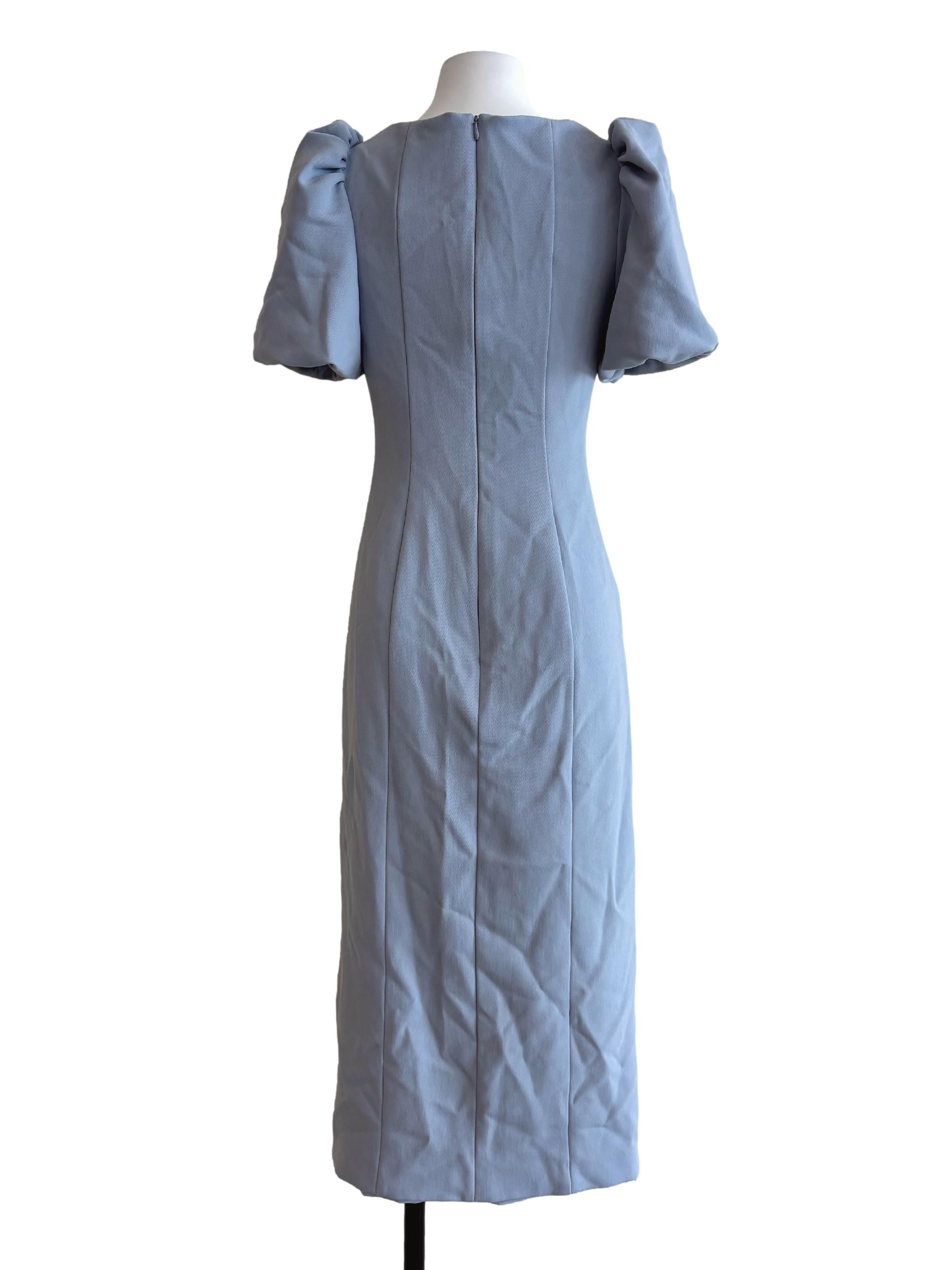 Sky Blue Puff Sleeve Princess Dress