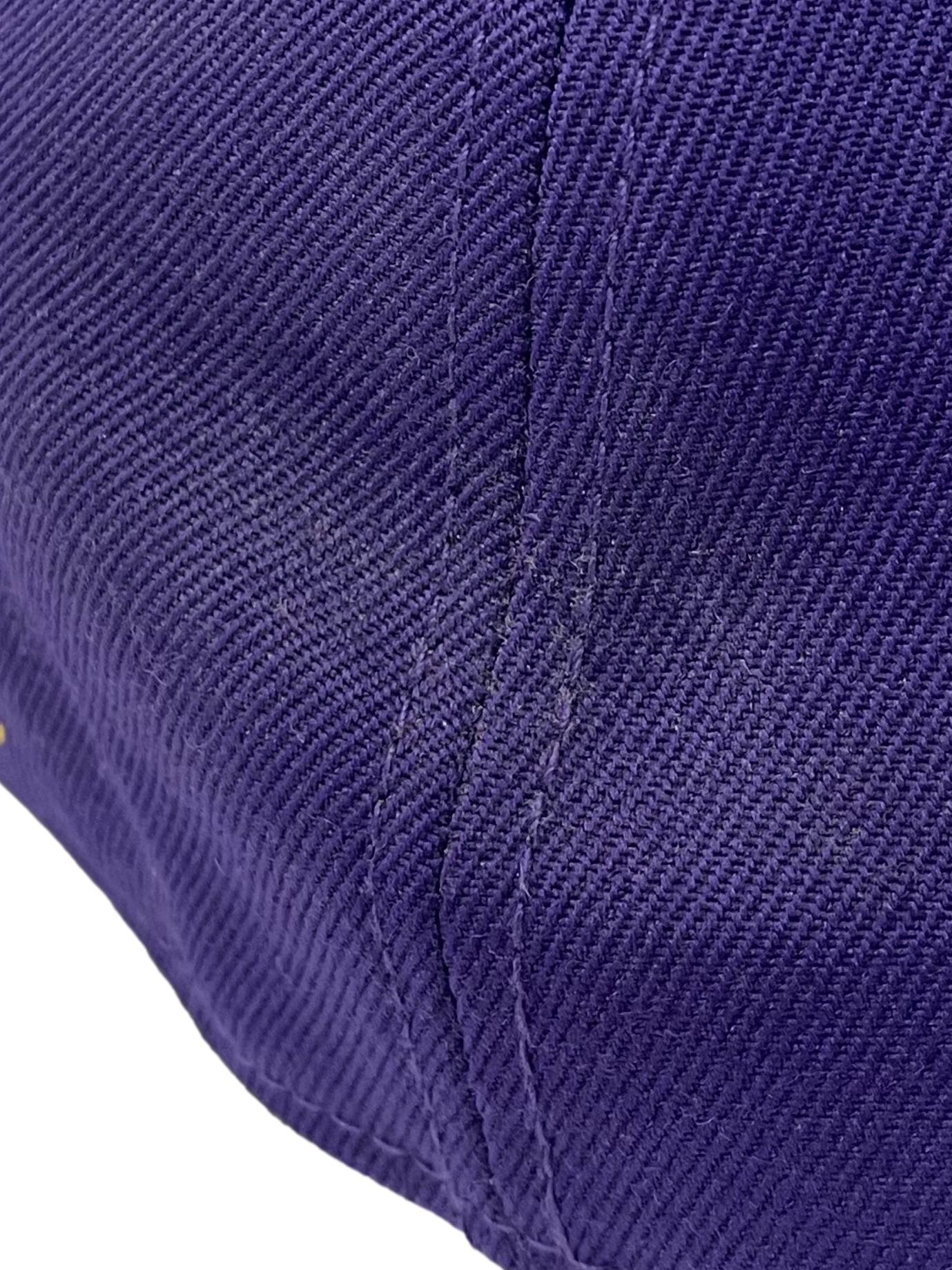 Purple With Gold Embroidery Snapback Cap