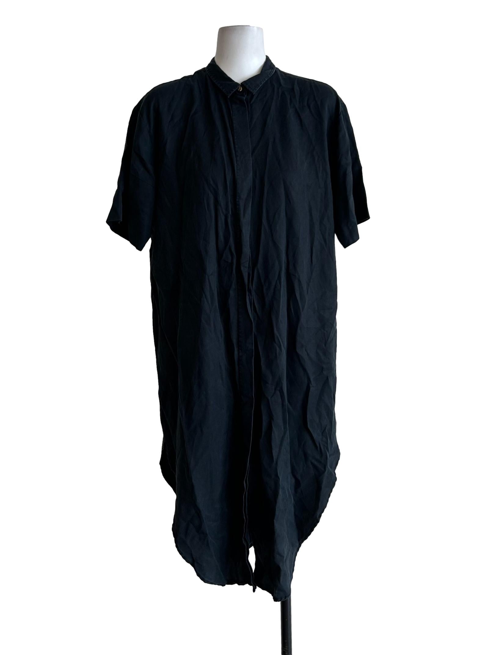 Seville Tencel™ Oversized Midi Dress In Licorice CSN