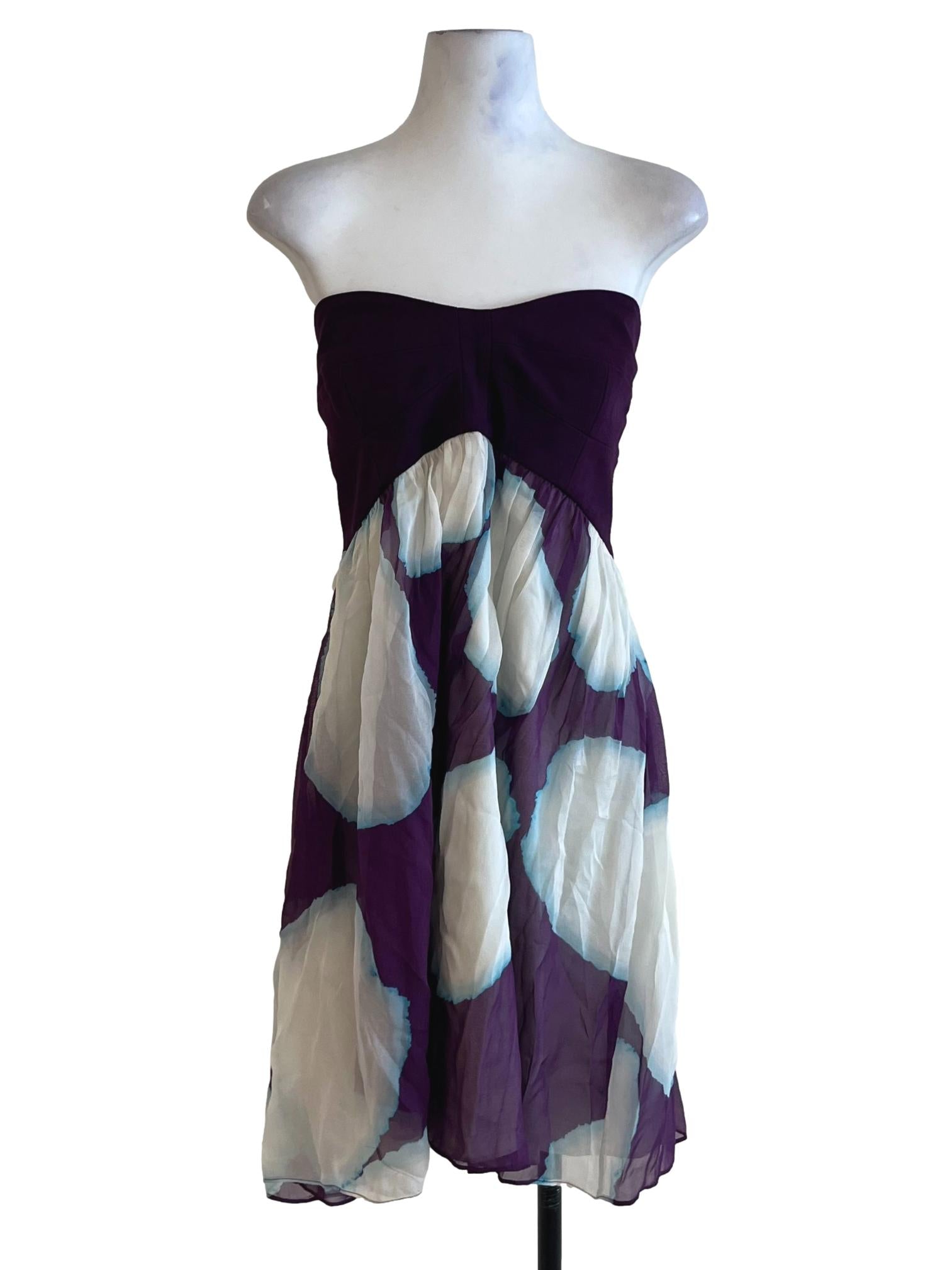 Violet Purple Sweetheart Neckline Jumper Dress