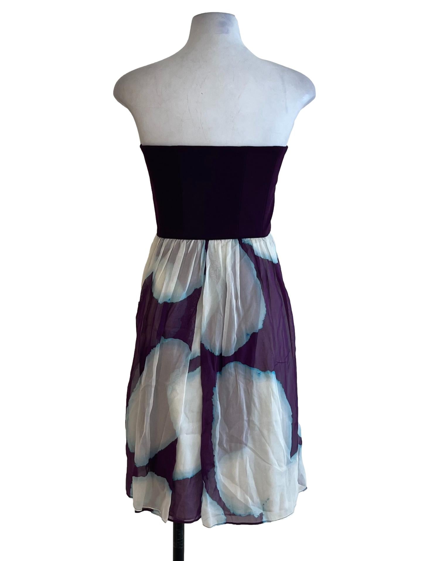 Violet Purple Sweetheart Neckline Jumper Dress
