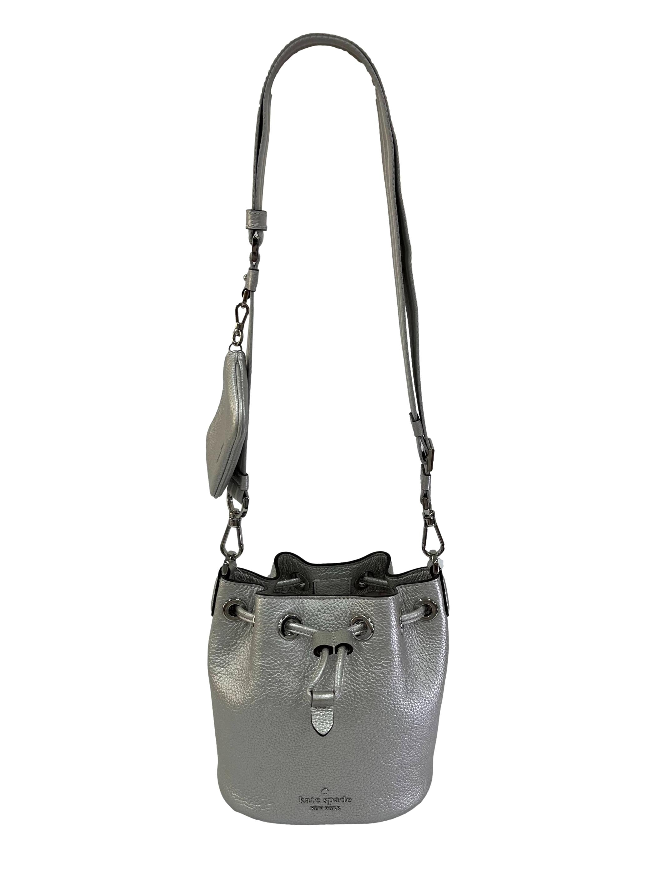 Silver Leather Rosie Mini Bucket Bag CSN
