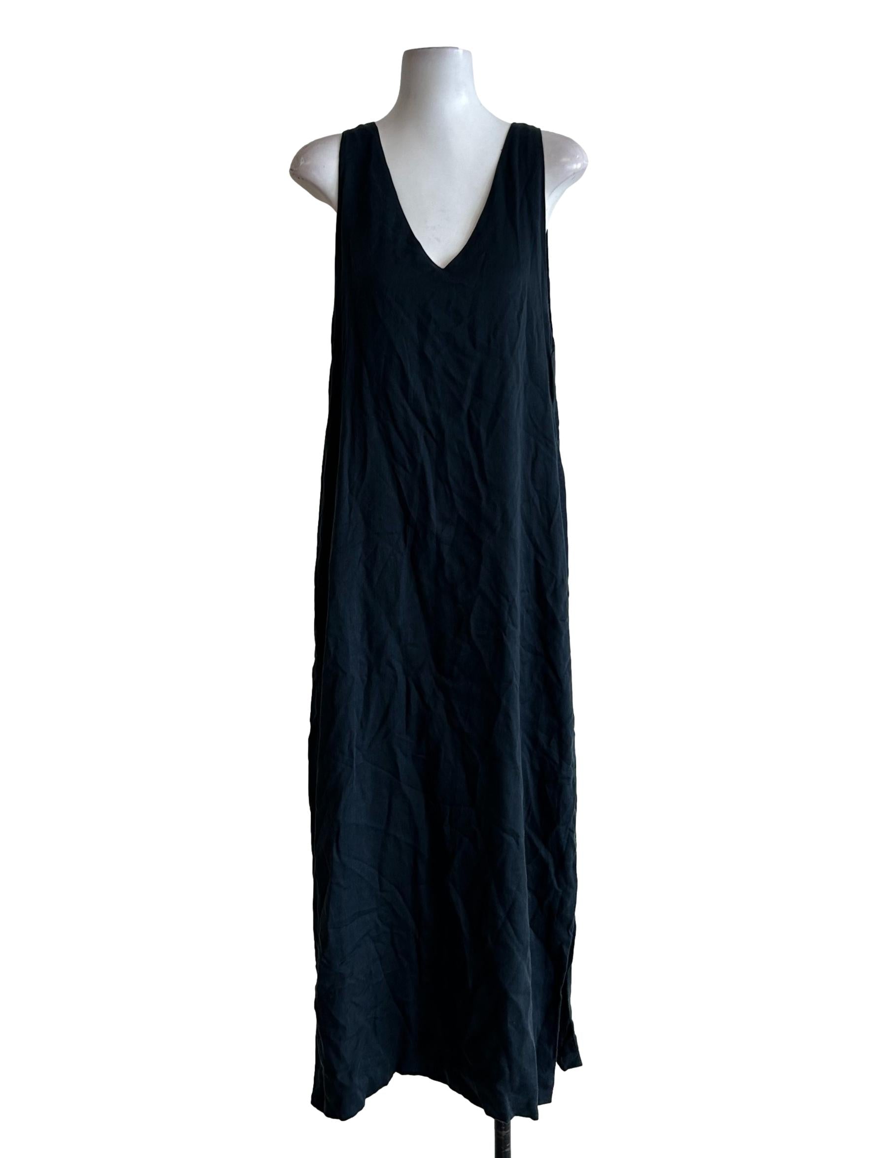 Capri Sleeveless V-Neck Maxi Dress In Licorice CSN