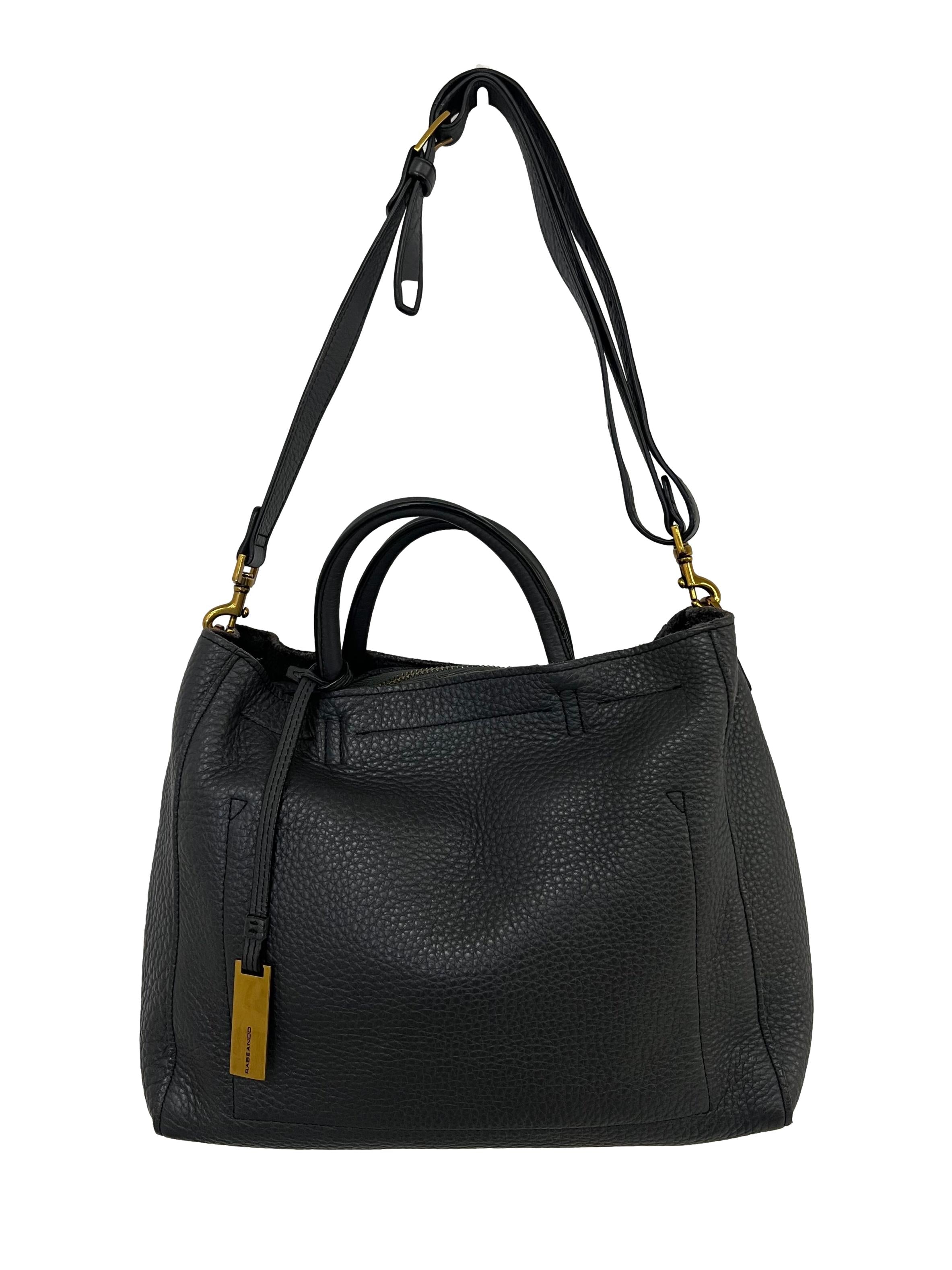 Grey Leather Handbag