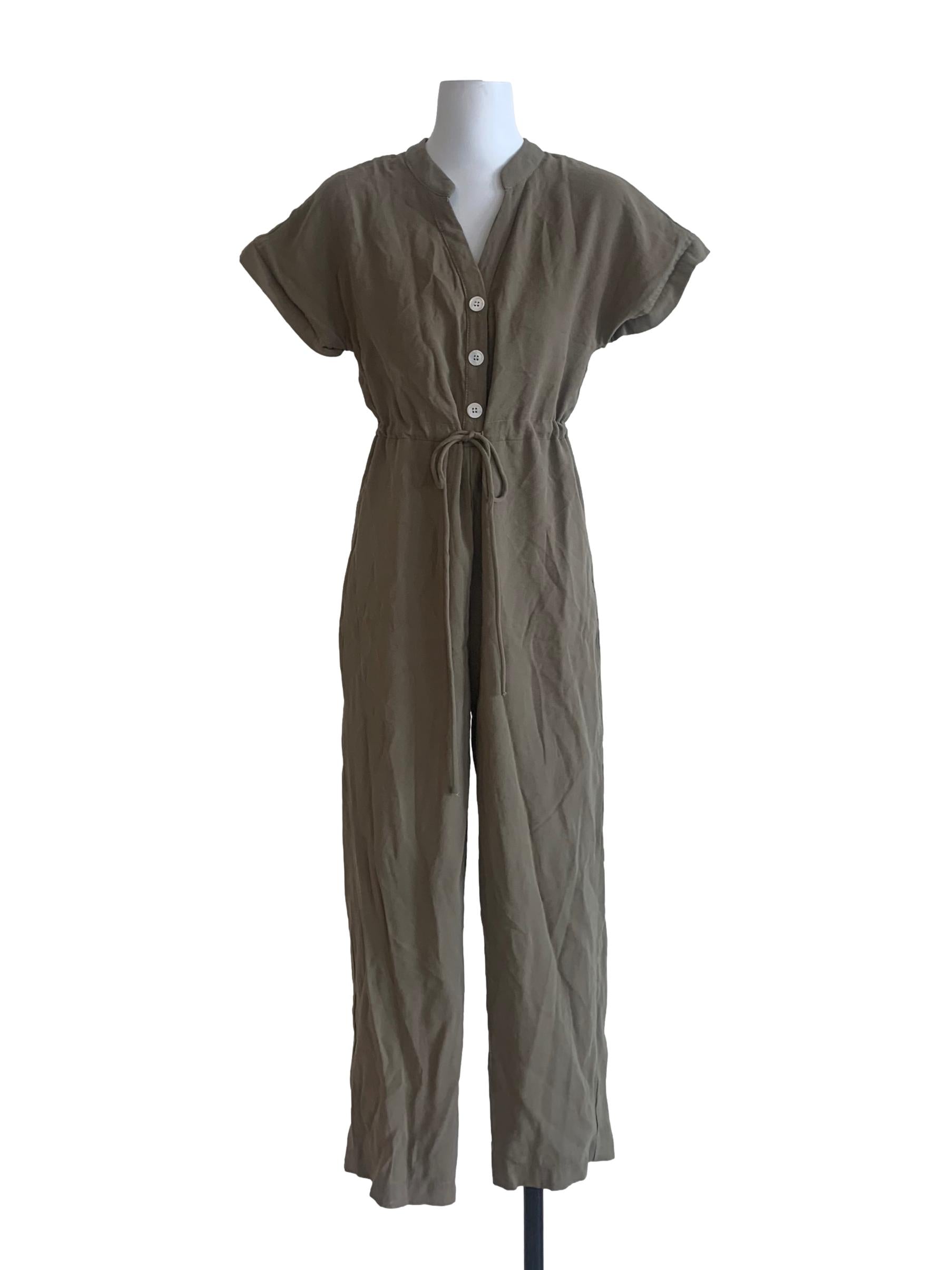 Tortilla Brown Pegged Jumpsuit