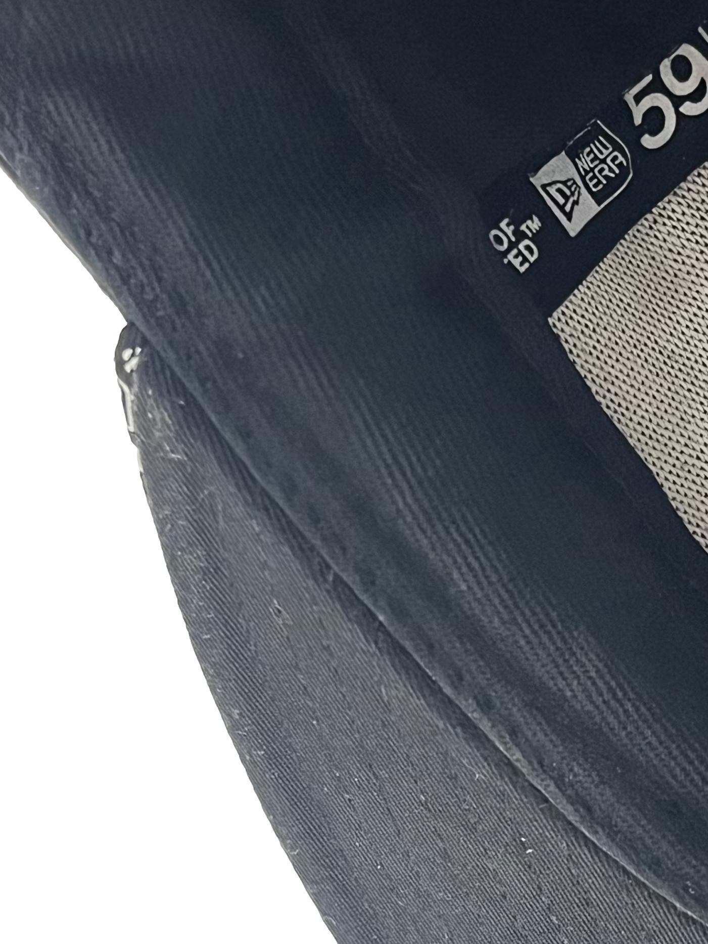 Black And White Monogram Print With Embroidery Snapback Cap