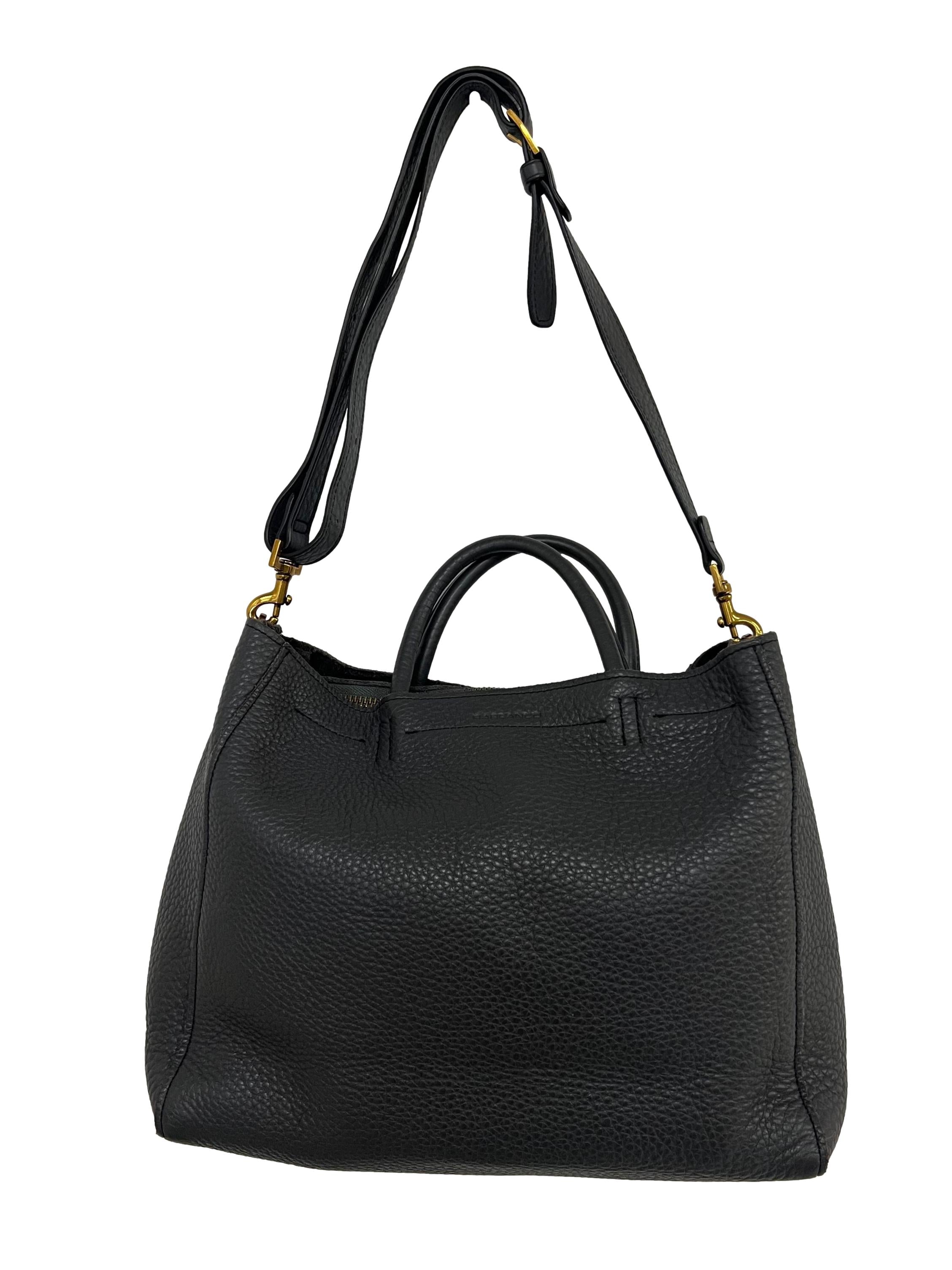 Grey Leather Handbag