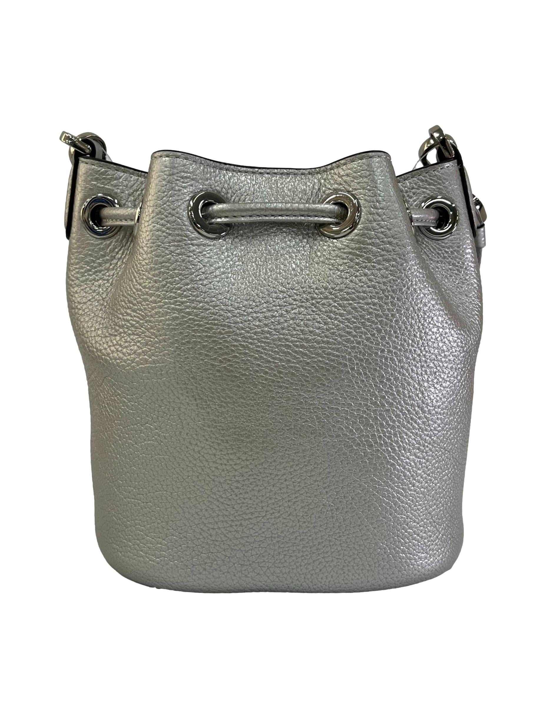 Silver Leather Rosie Mini Bucket Bag CSN
