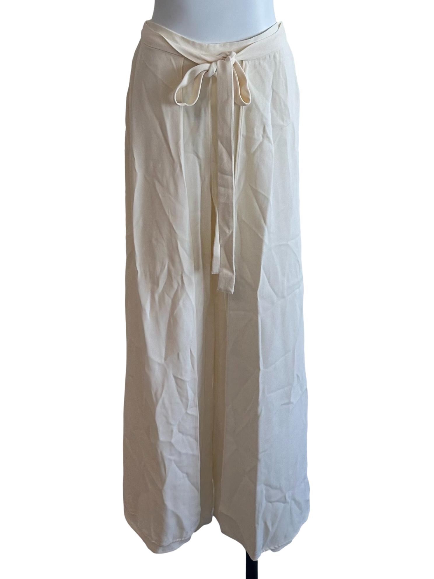 Cream White Wrap Pants