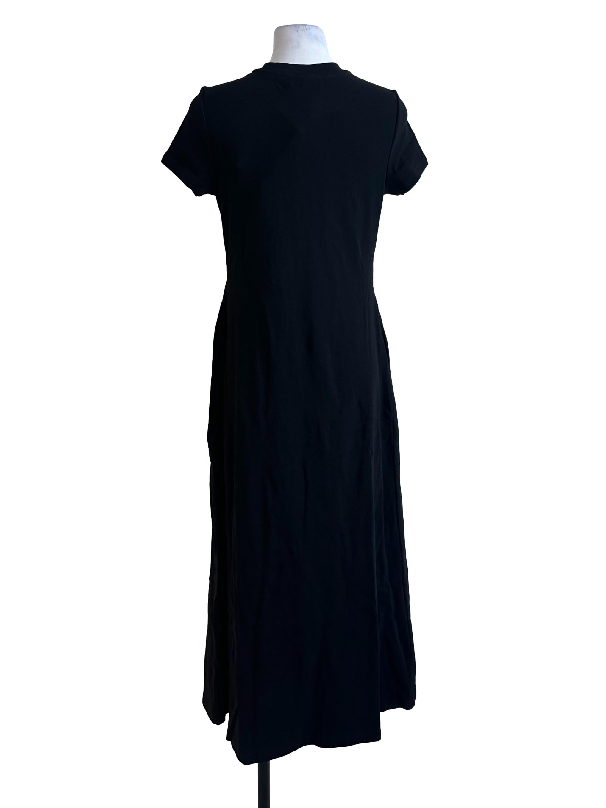 Onyx Black Round Neck Short Sleeve Dress