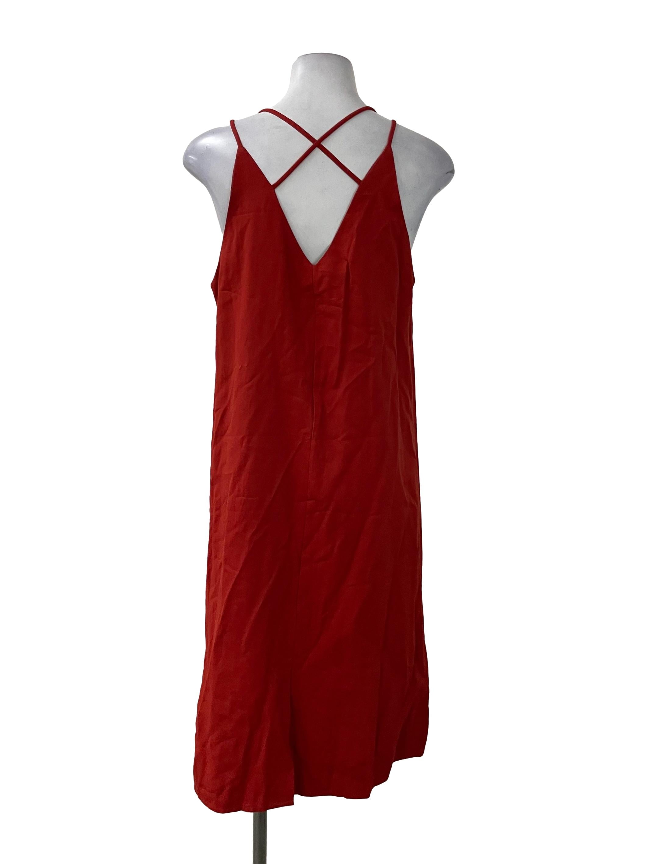 Red Criss Cross Back Dress
