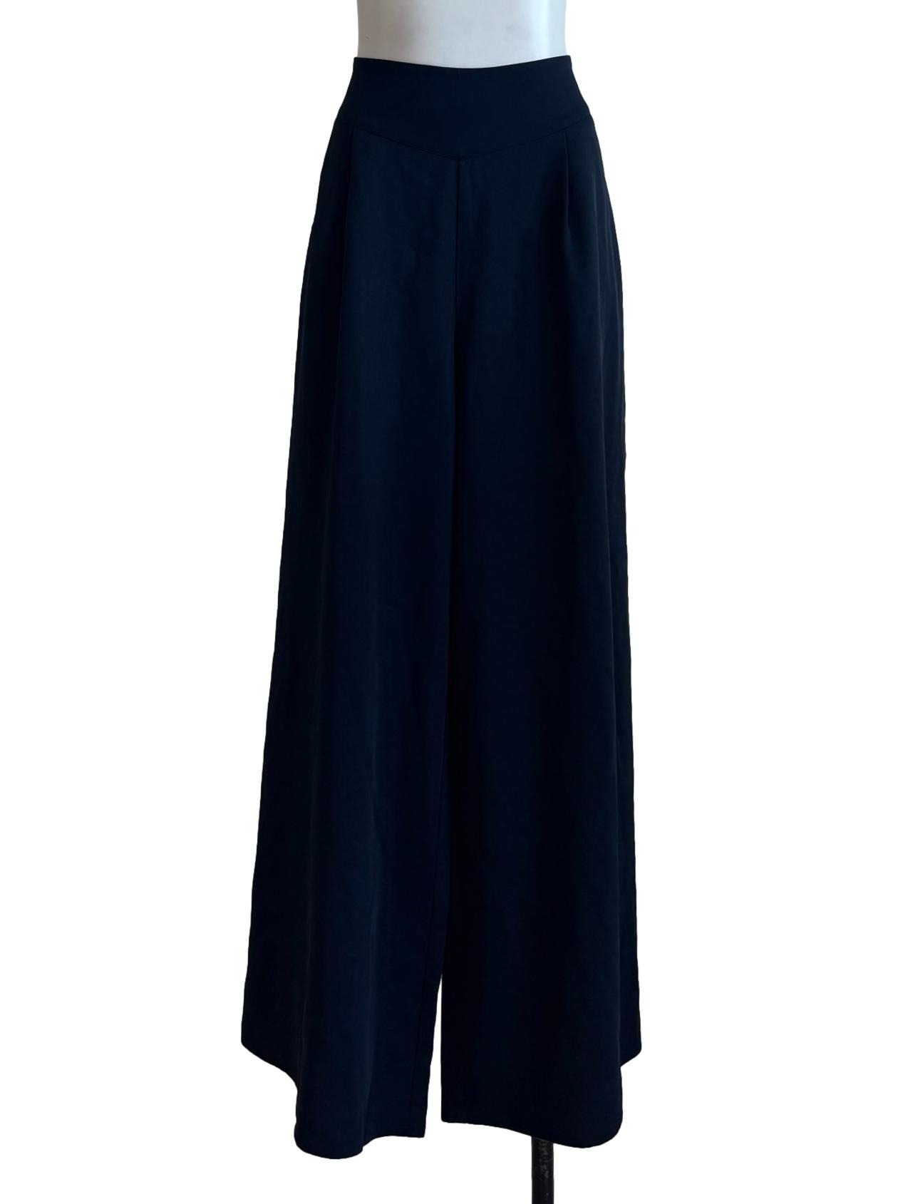 Blue Black Wide Leg Slacks