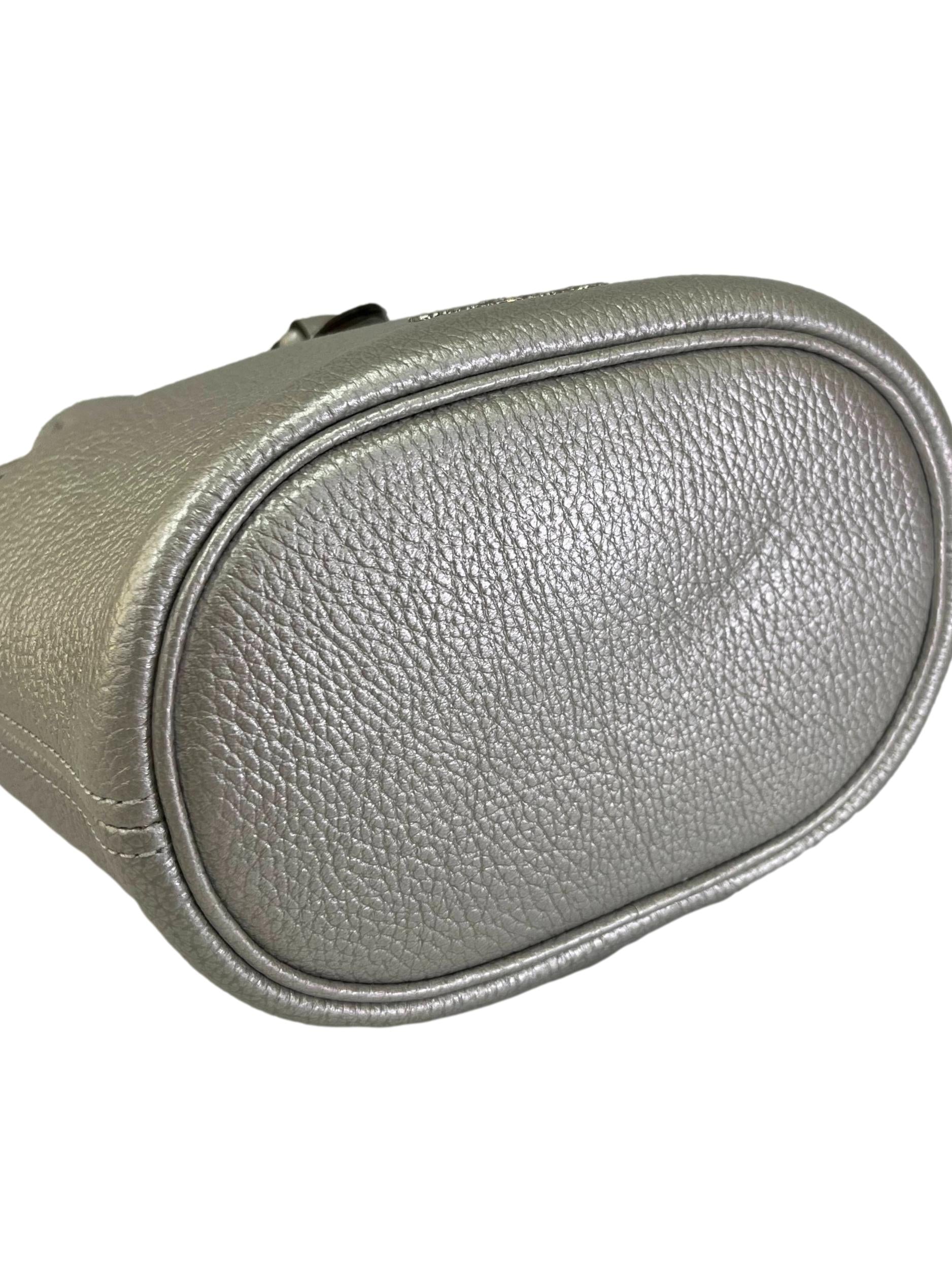 Silver Leather Rosie Mini Bucket Bag CSN