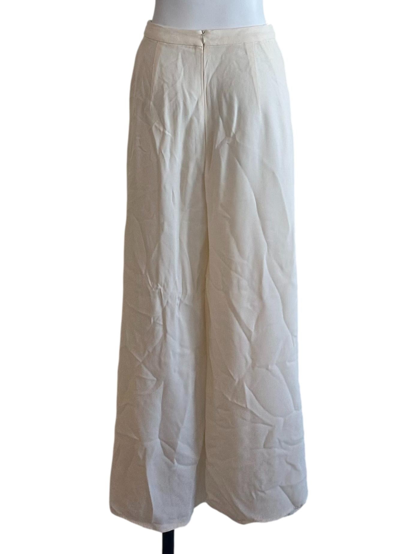 Cream White Wrap Pants