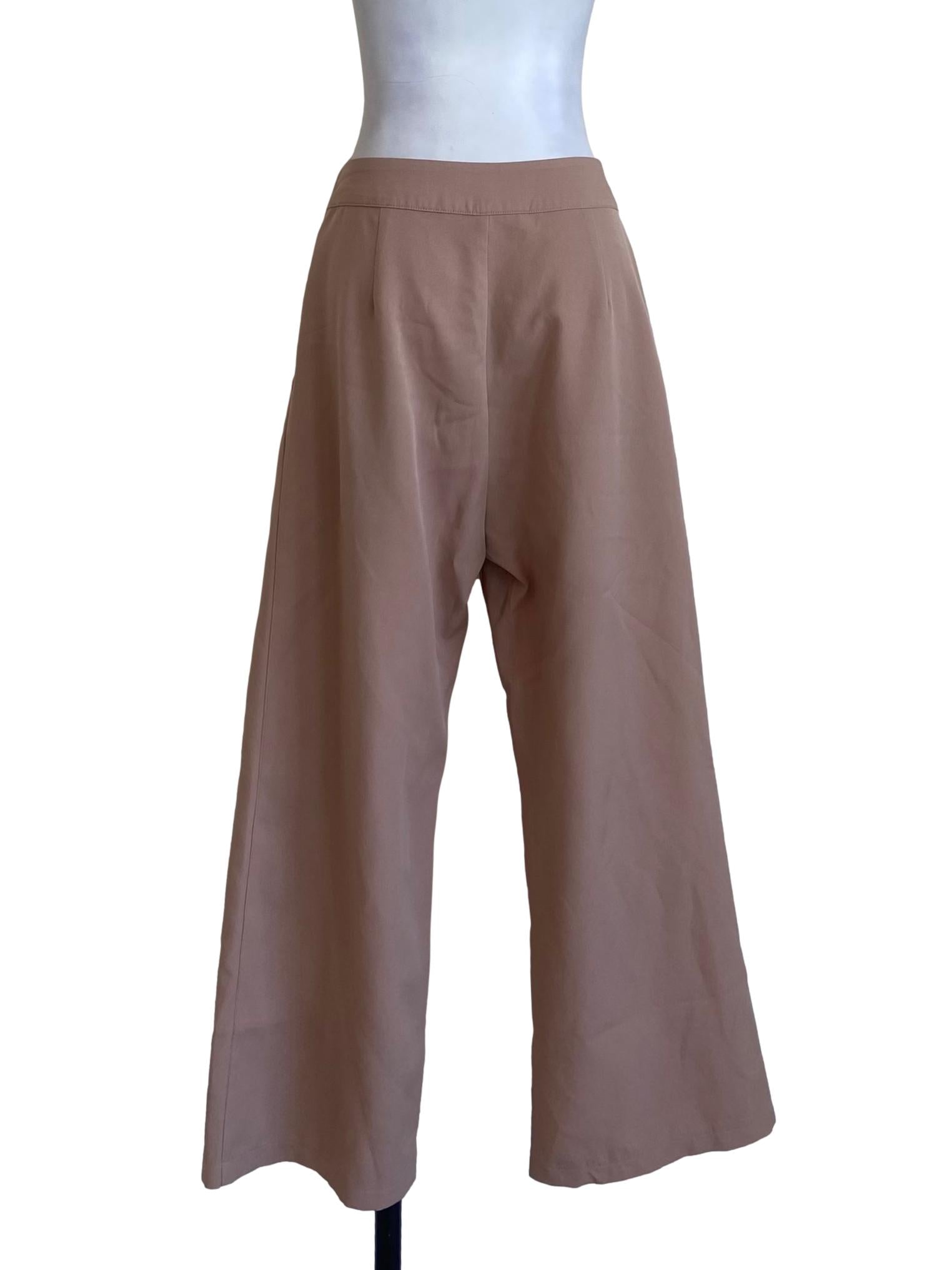Linen Beige Twill Formal Pants