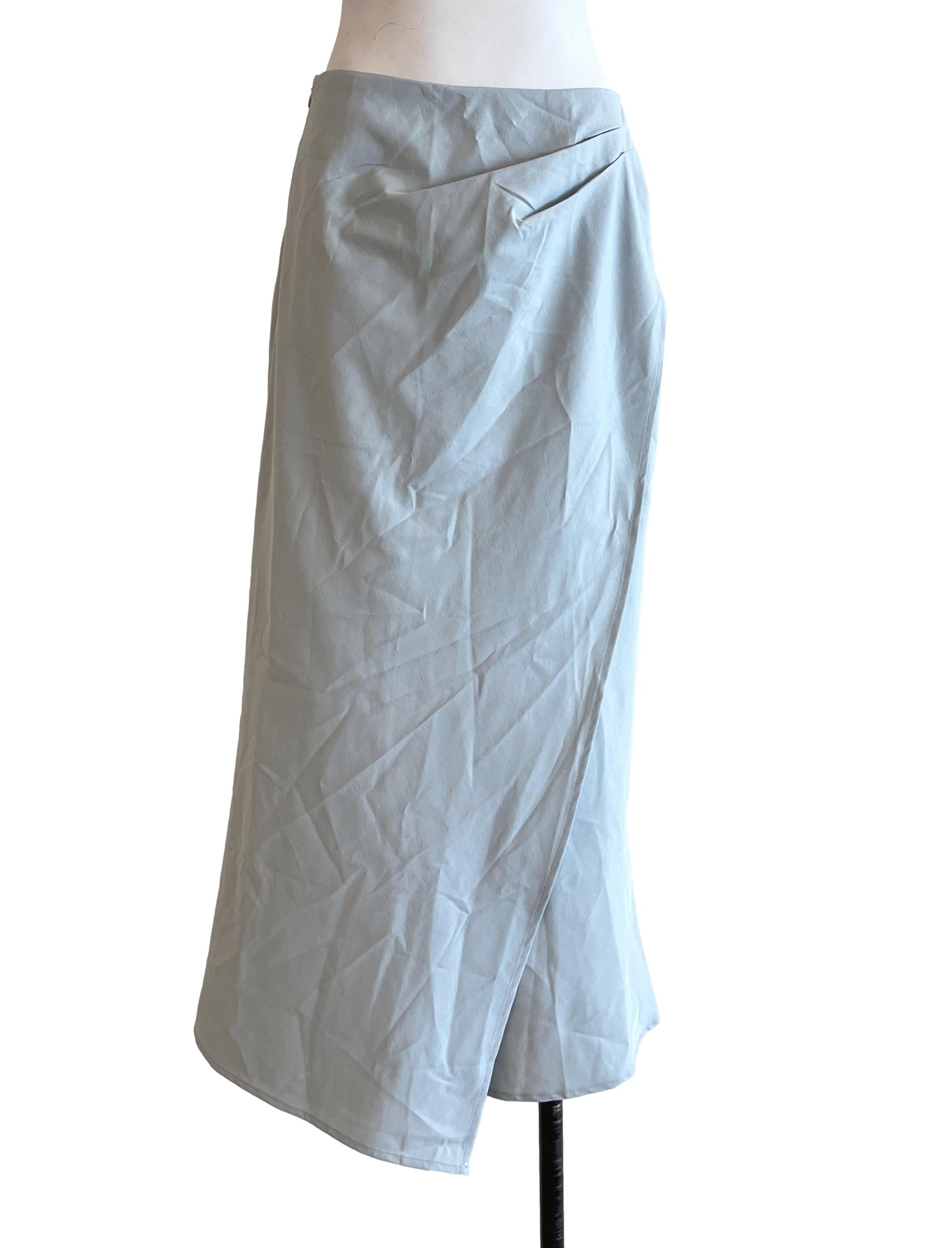 Sky Blue Wrap Skirt
