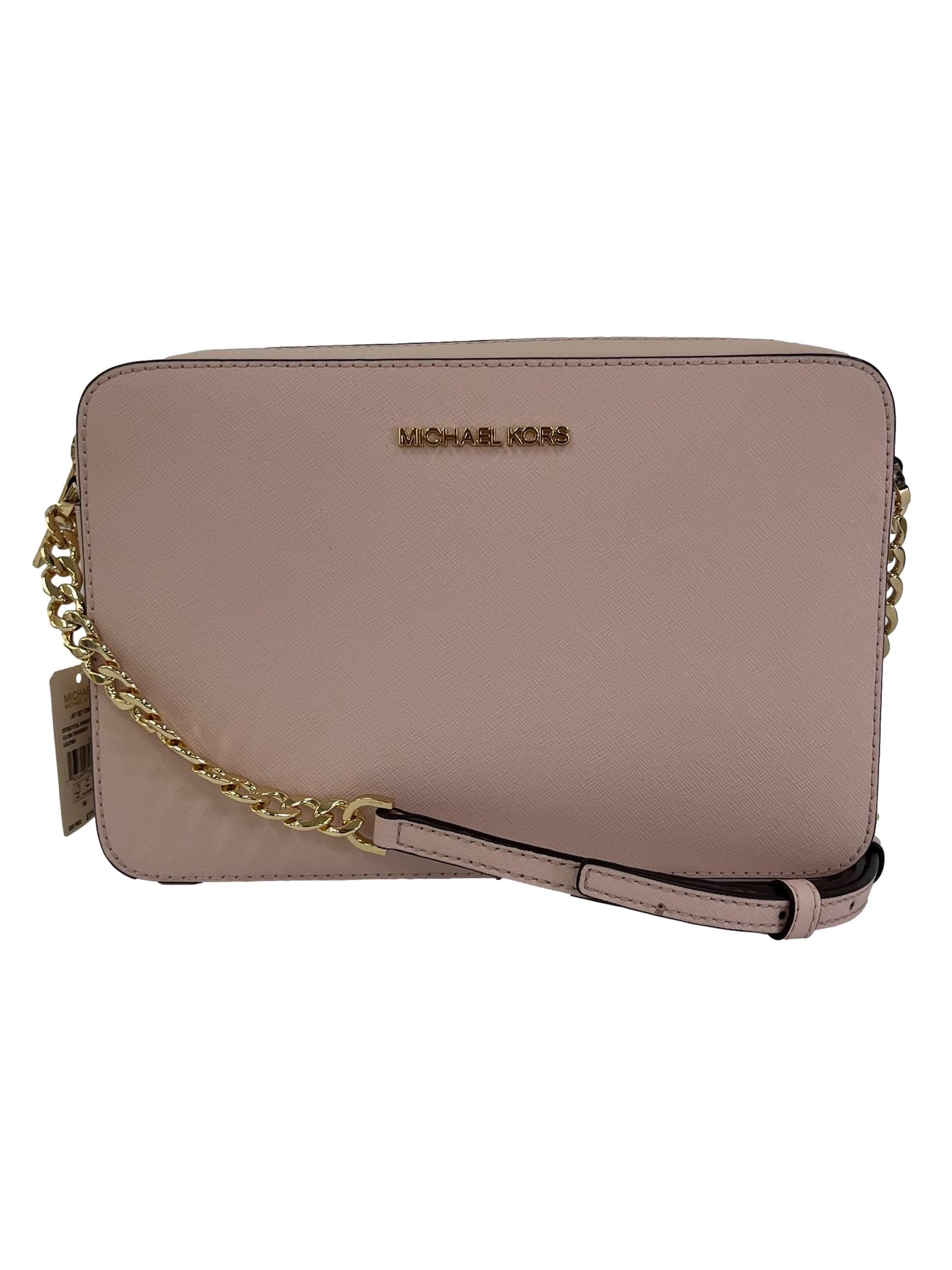 Pink Leather Jet Set Crossbody Bag CSN