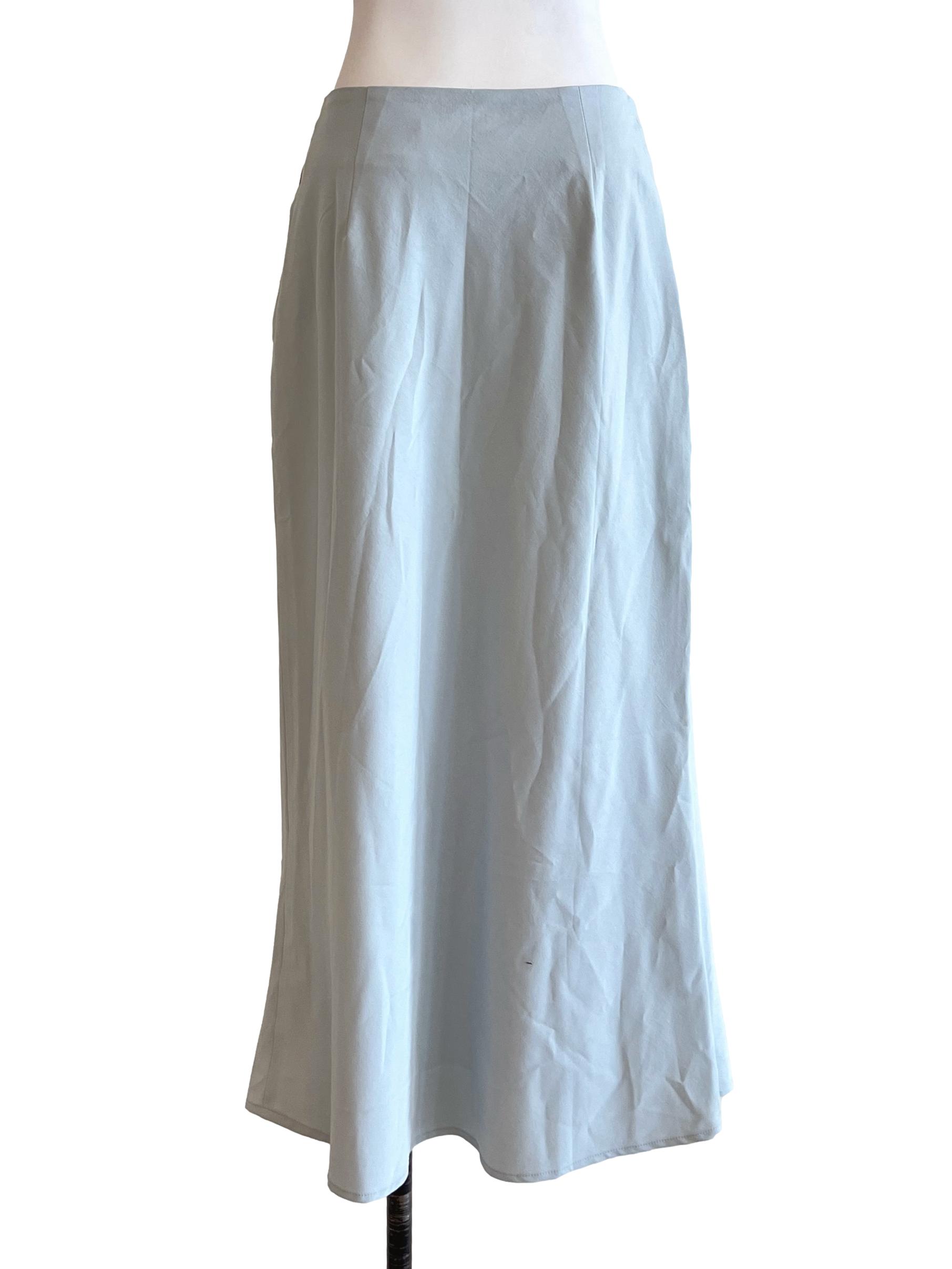 Sky Blue Wrap Skirt
