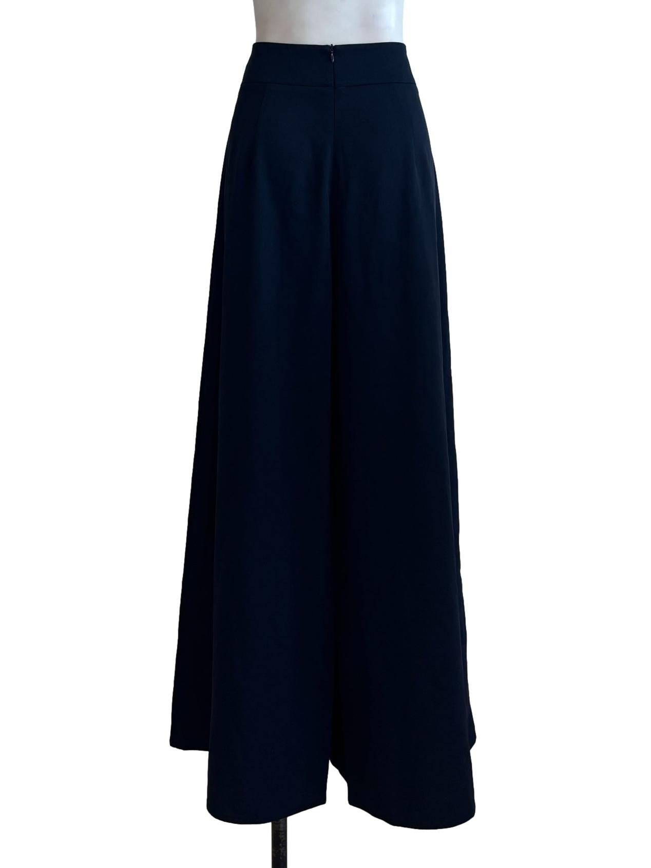 Blue Black Wide Leg Slacks