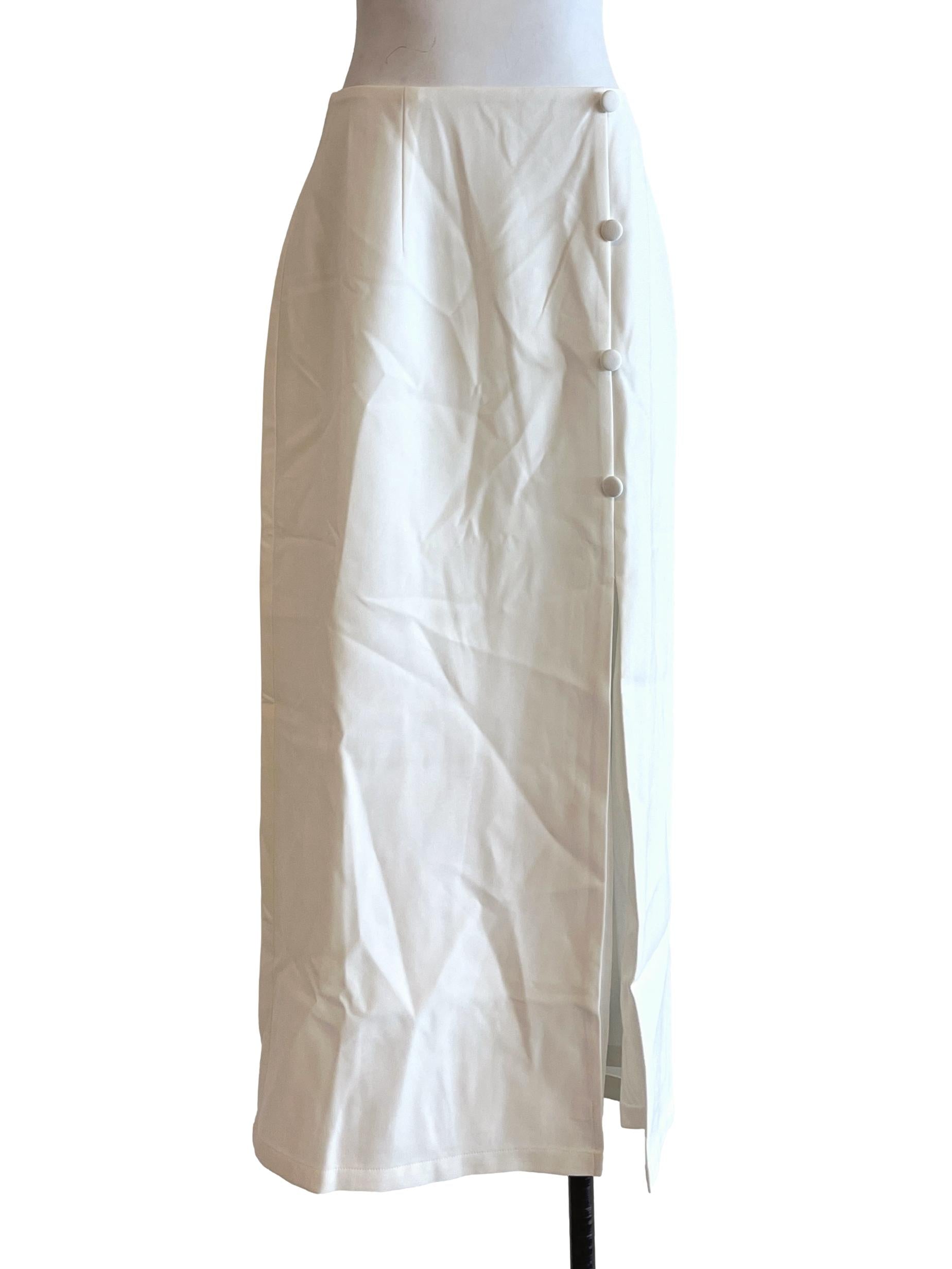 Pearl White A-Line Skirt