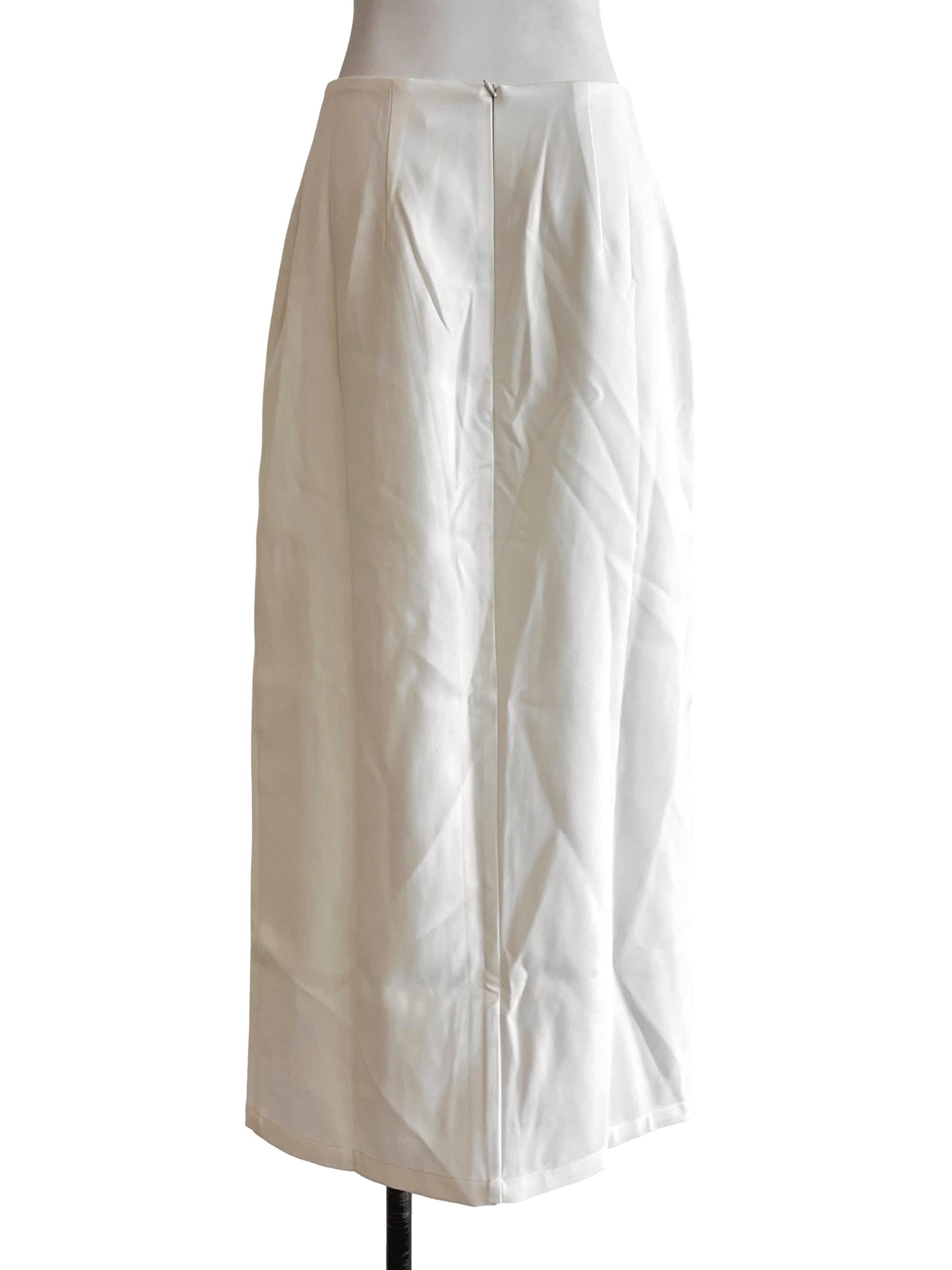 Pearl White A-Line Skirt