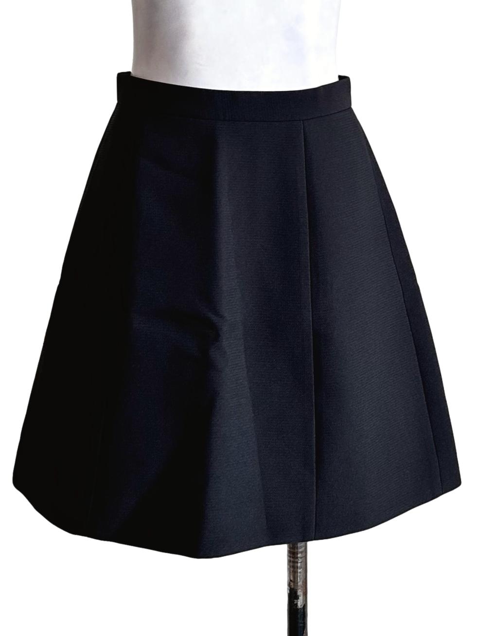 Black Polyester Mini Skirts