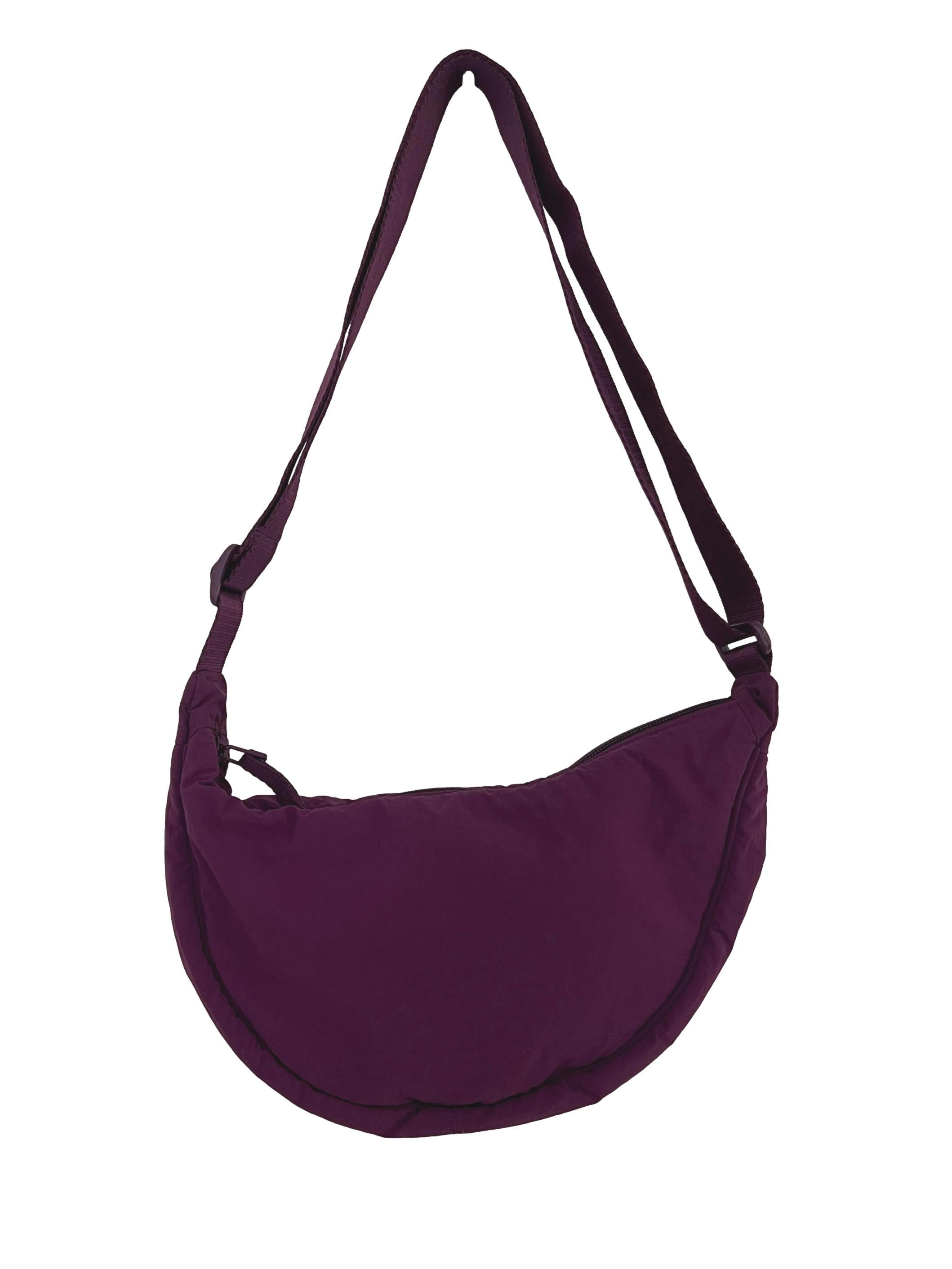 Purple Crescent Crossbody Bag
