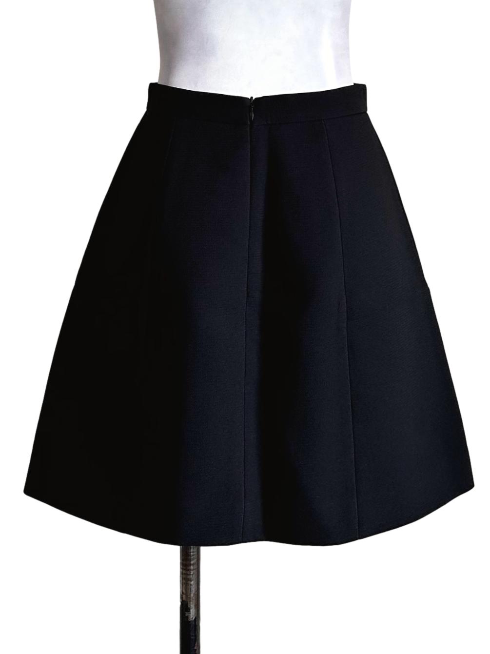 Black Polyester Mini Skirts