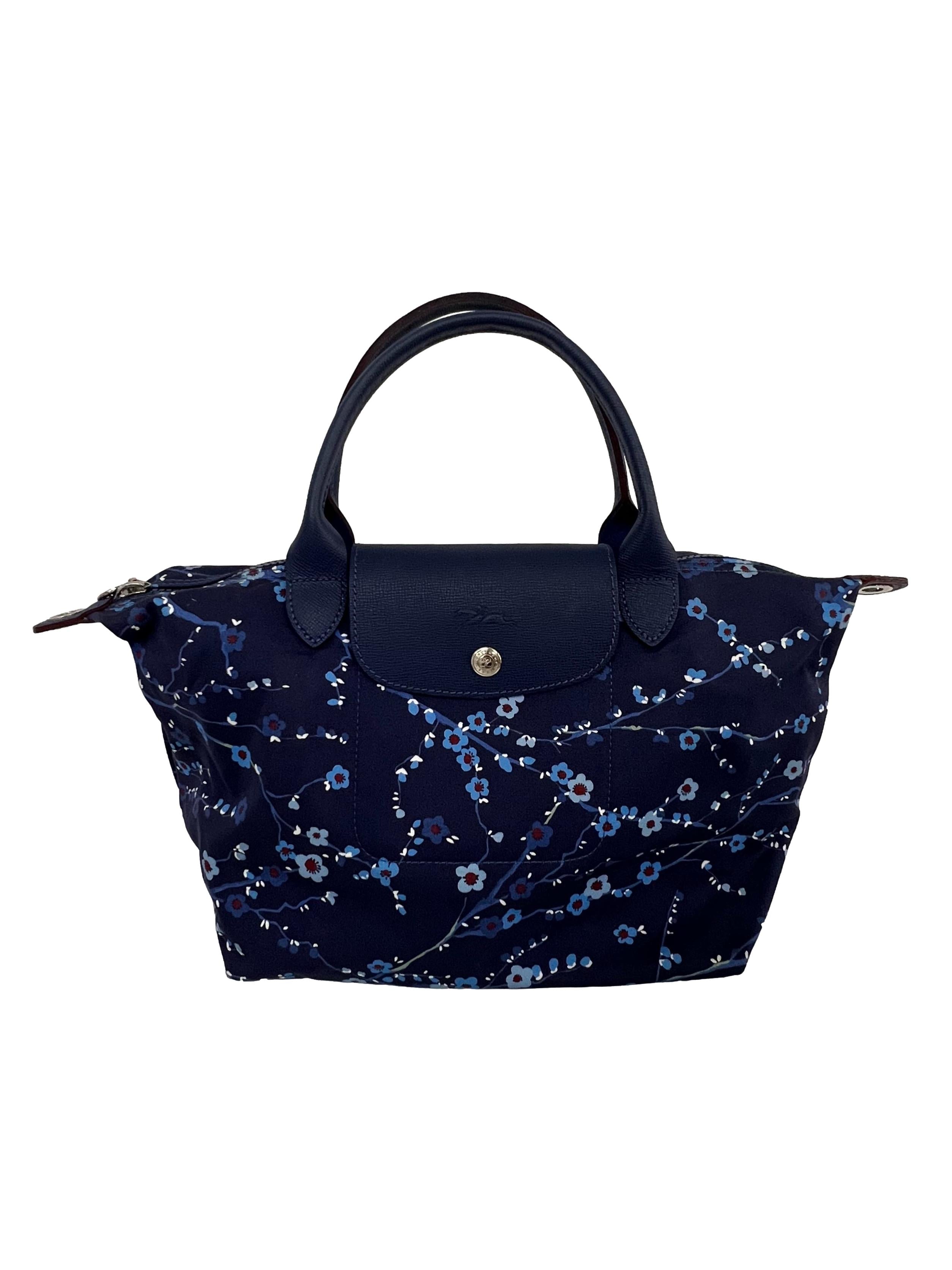 Blue Floral Handbag