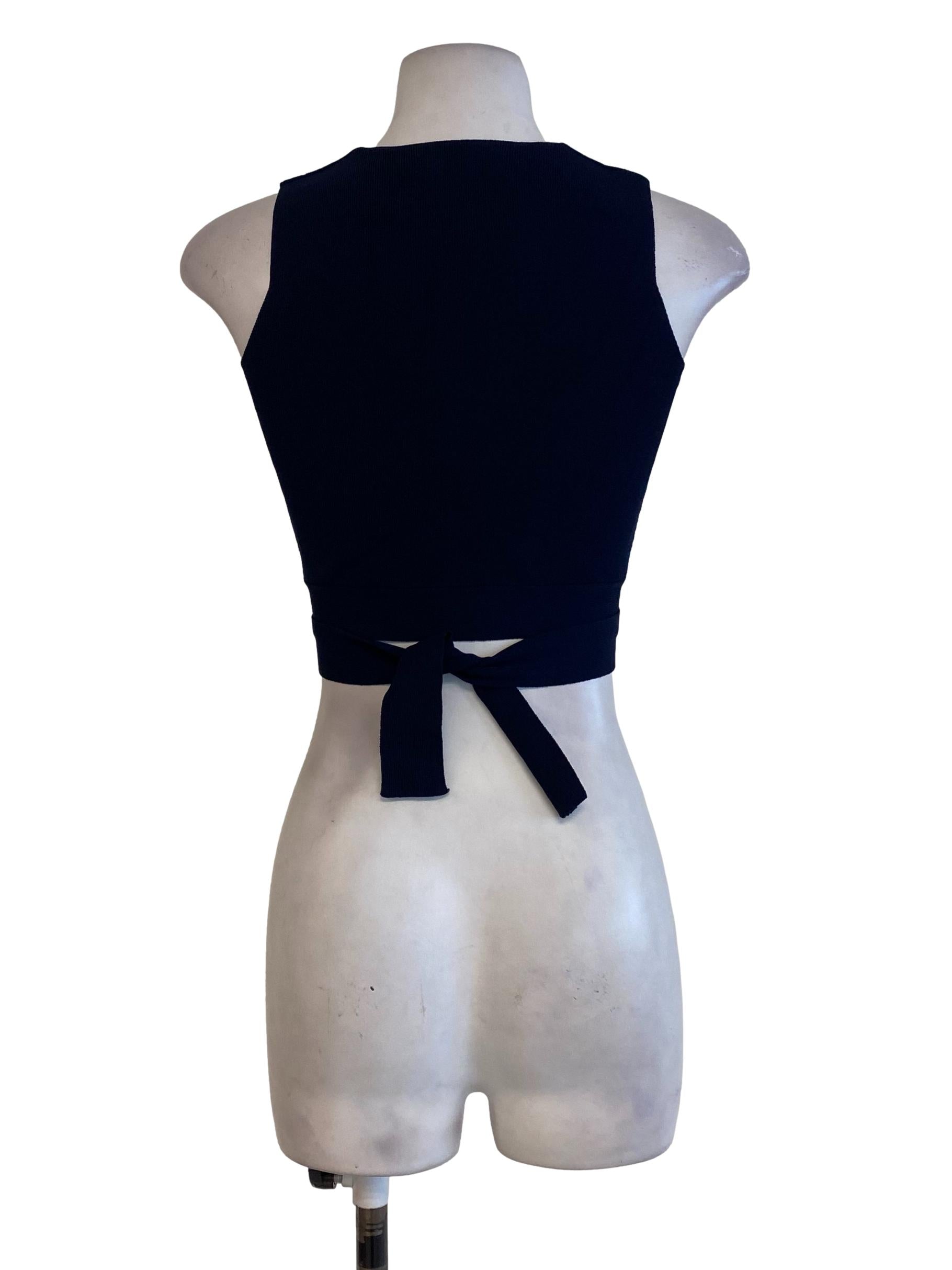 Navy Blue Knit Top