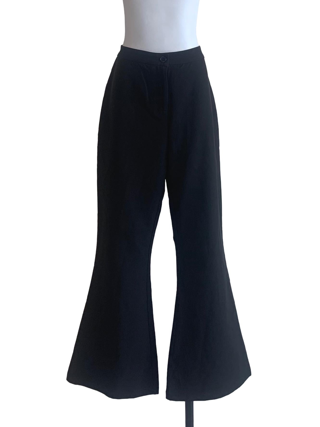Crown Black Flared Pants