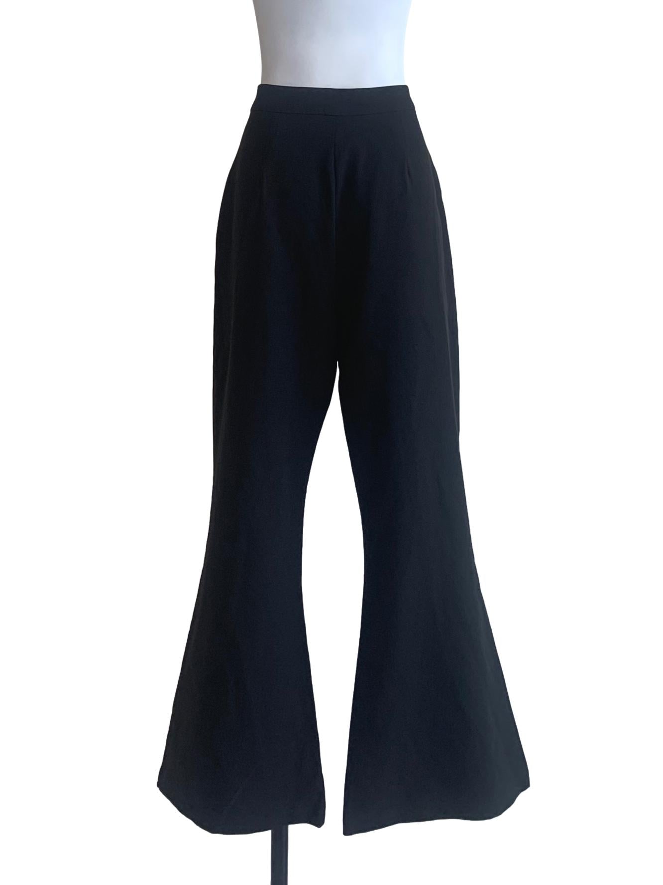 Crown Black Flared Pants