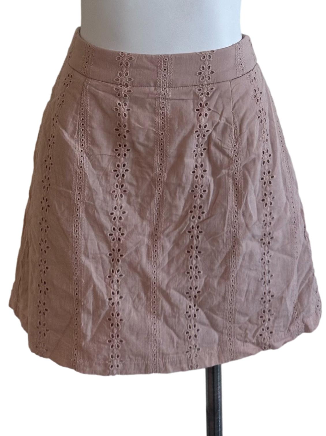 Dusty Pink Embroidery Mini Skorts