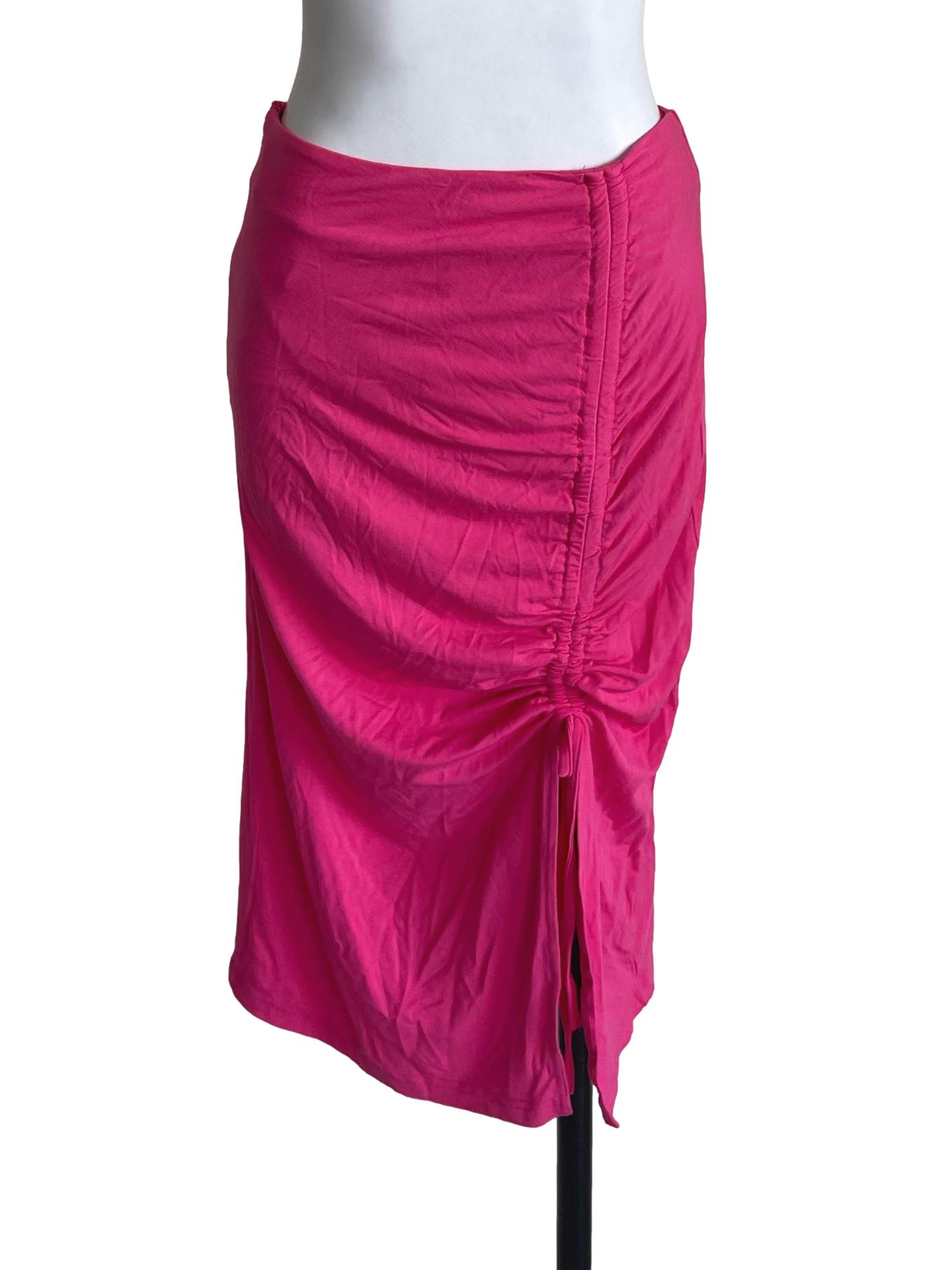 Hot Pink Midi Skirt