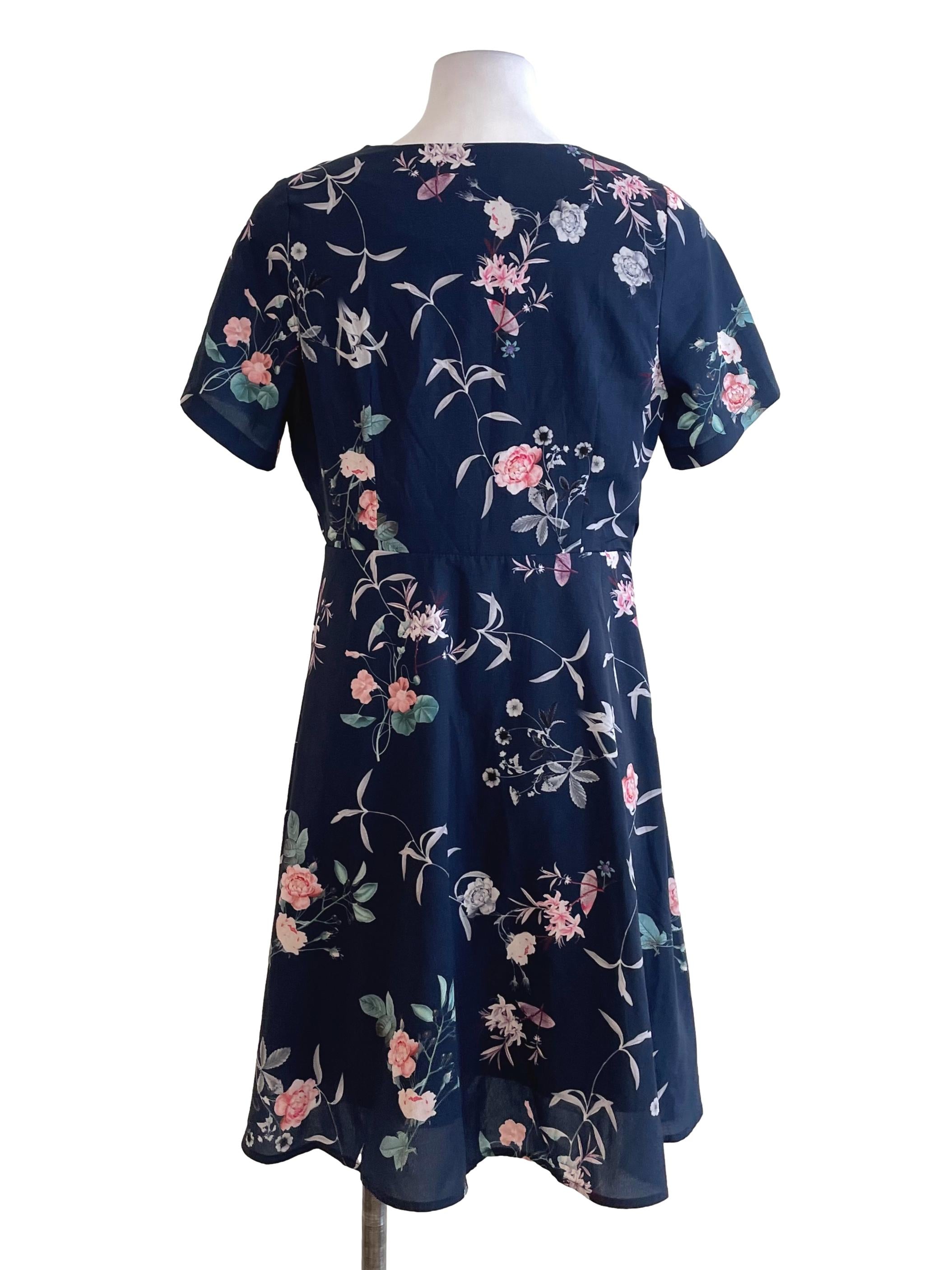 Dark Blue Floral Sundress