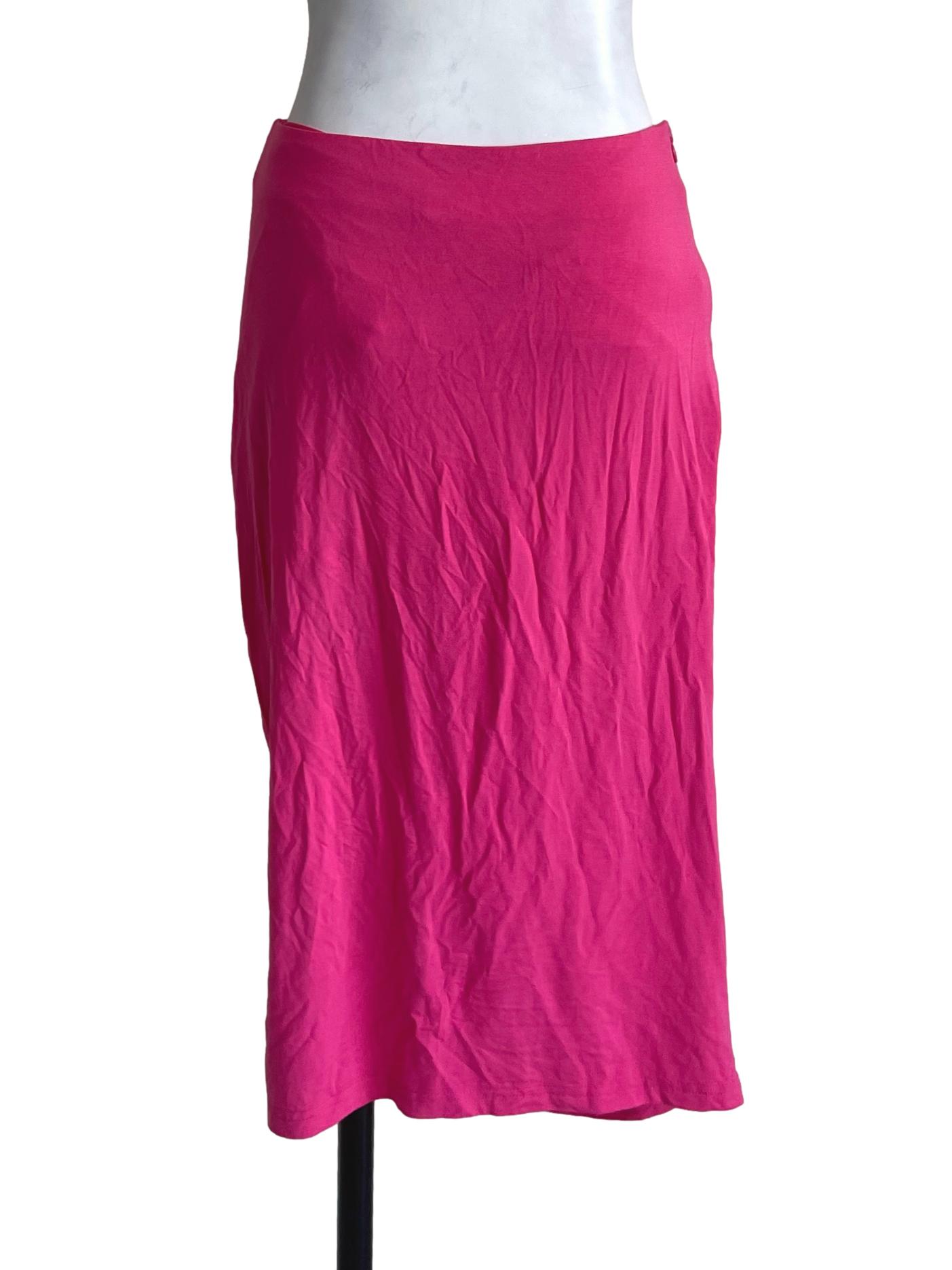 Hot Pink Midi Skirt