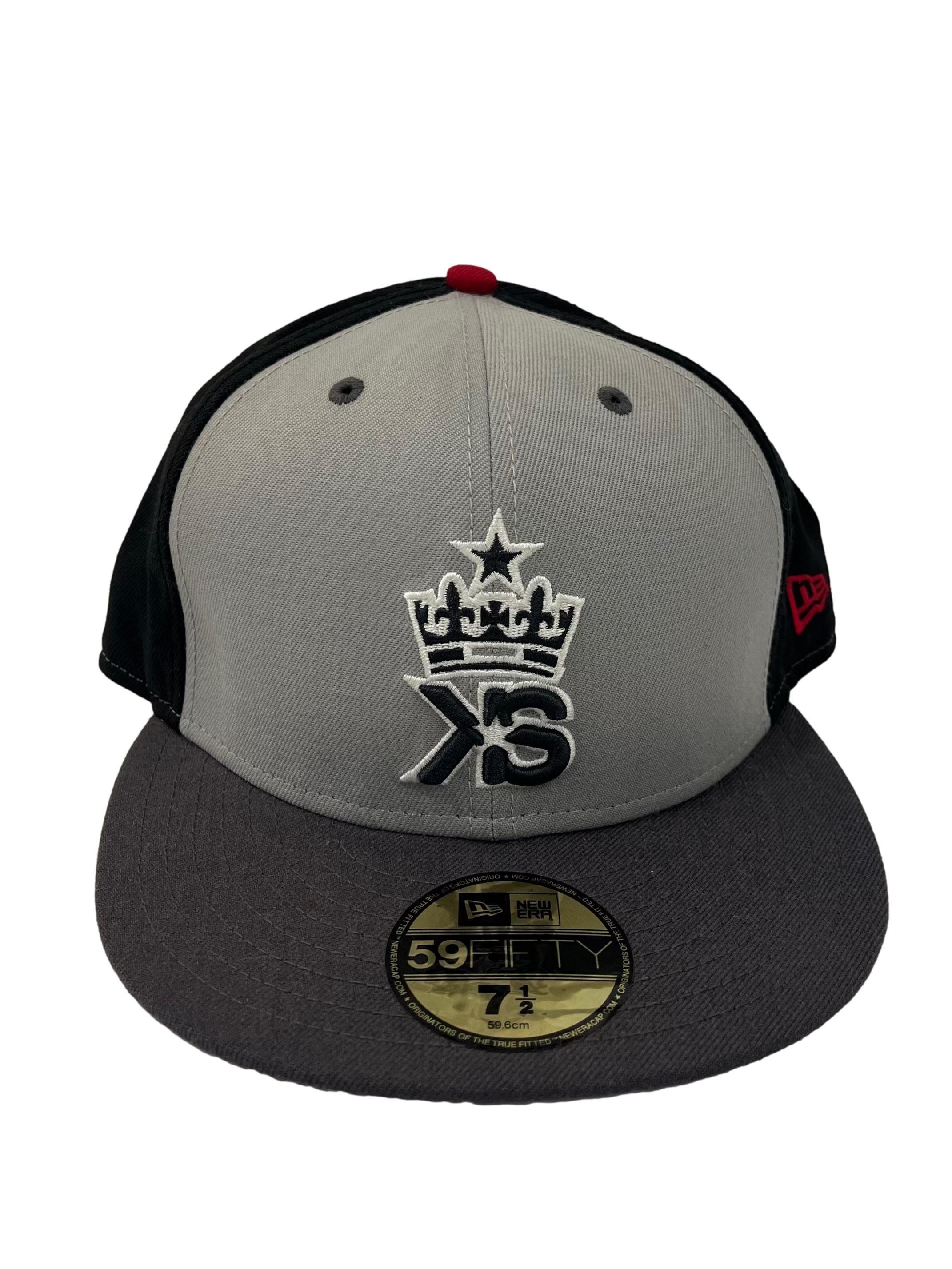 Grey And Black With Embroidery Snapback Cap